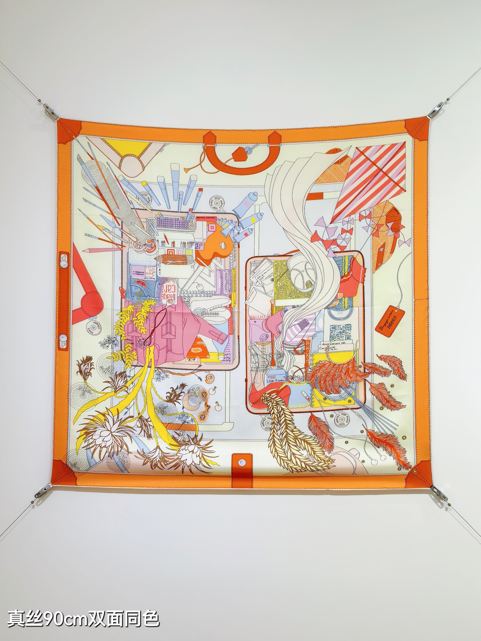 🌼SHMS2531
18姆米双面  90x90cm斜纹真丝
爱马仕《手提行李》