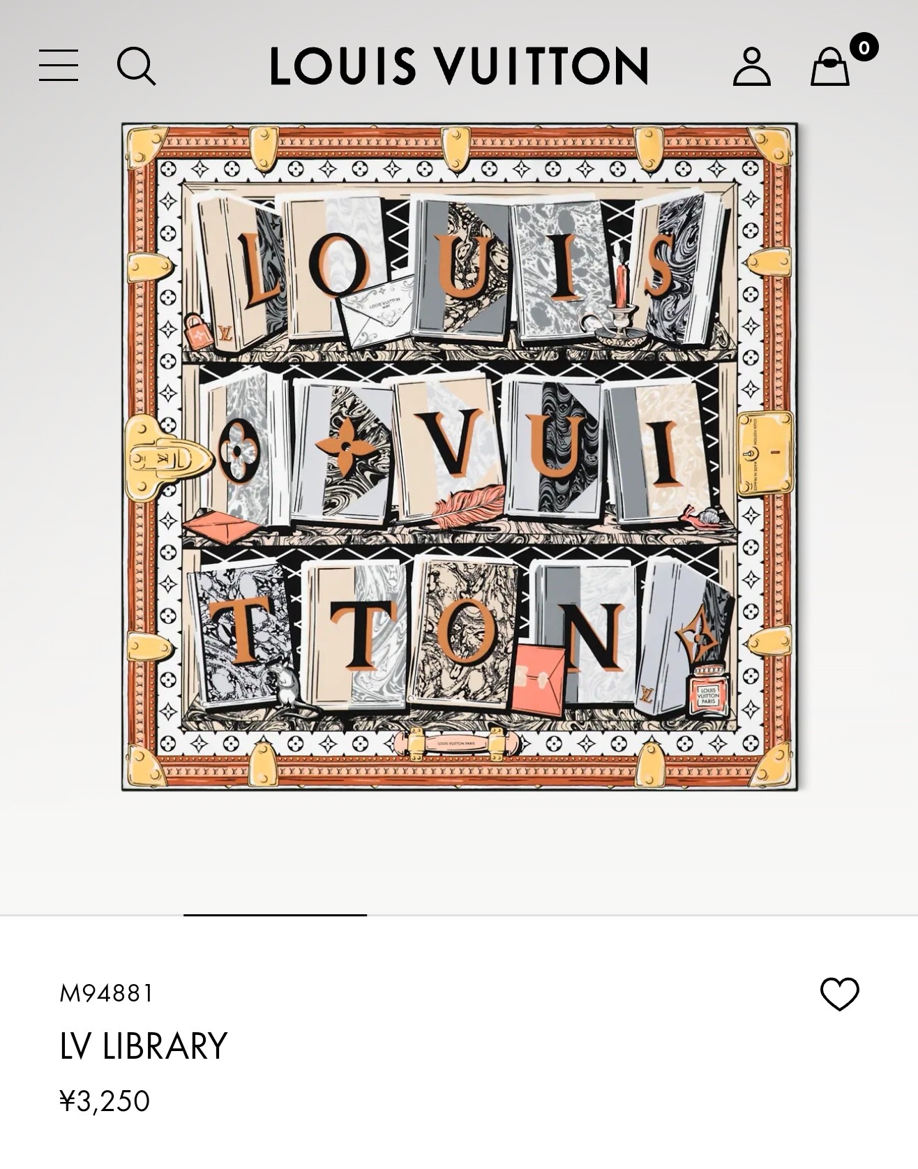 🌼SLV2512
18姆米双面  90x90cm斜纹真丝
LV《Library》