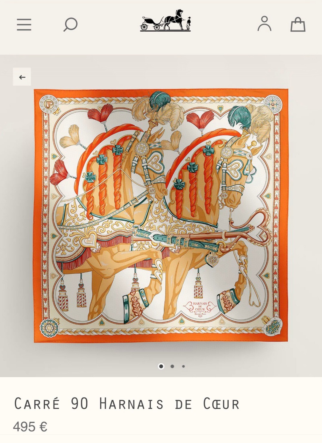 🌼SHMS2534
18姆米双面  90x90cm斜纹真丝
爱马仕《甜蜜的鞍具》