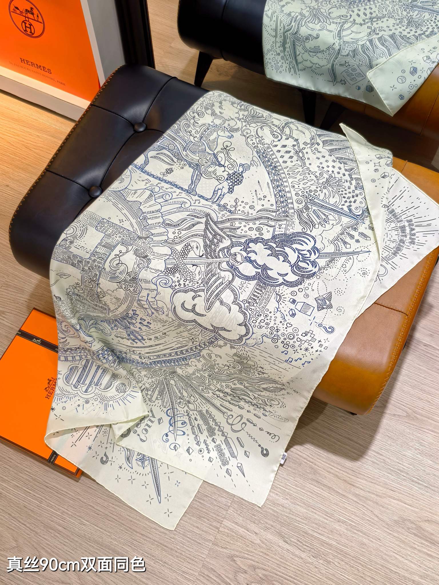 🌼SHMS2511
18姆米双面  90x90cm斜纹真丝
爱马仕《正在接通中》