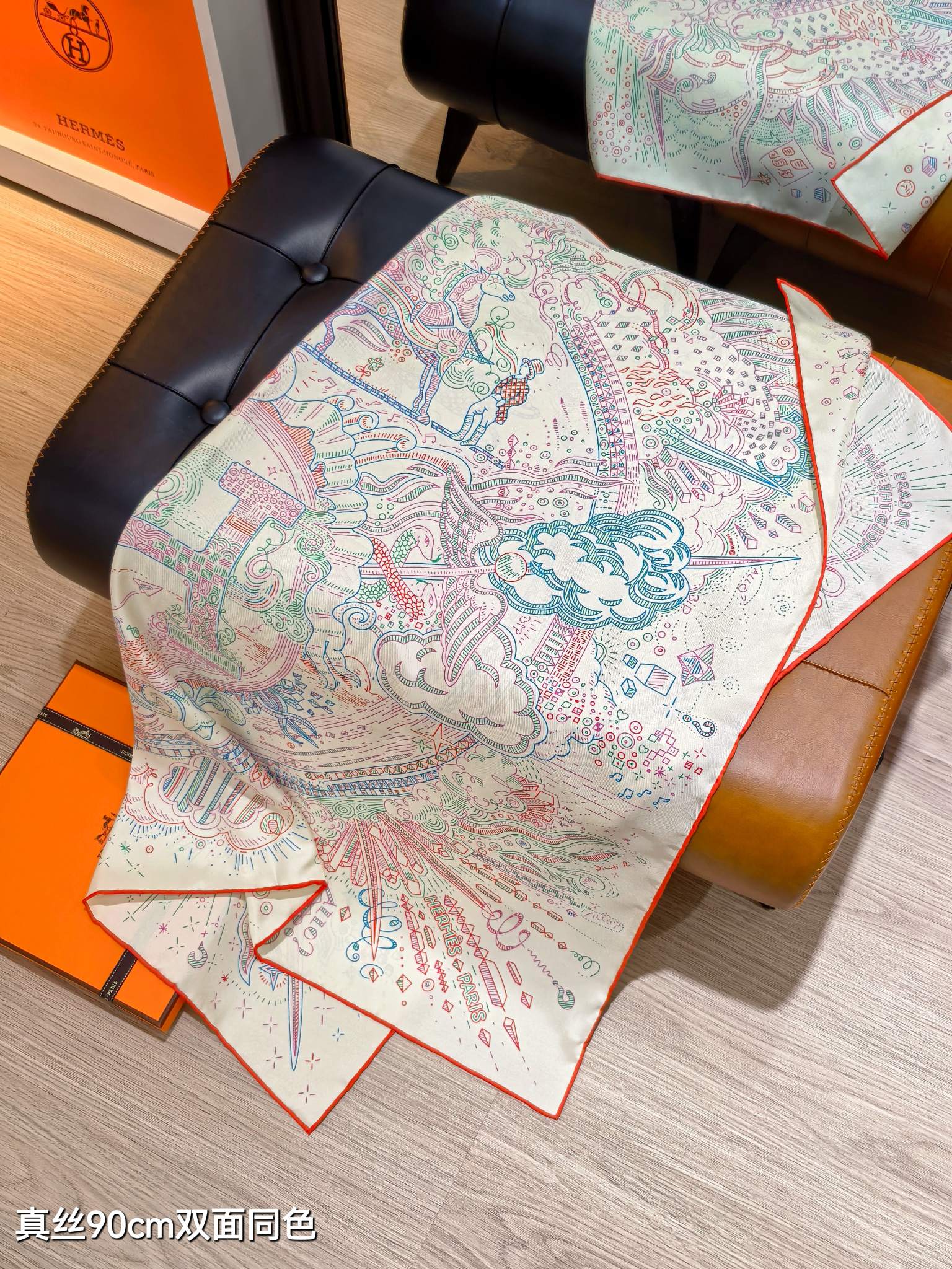 🌼SHMS2511
18姆米双面  90x90cm斜纹真丝
爱马仕《正在接通中》