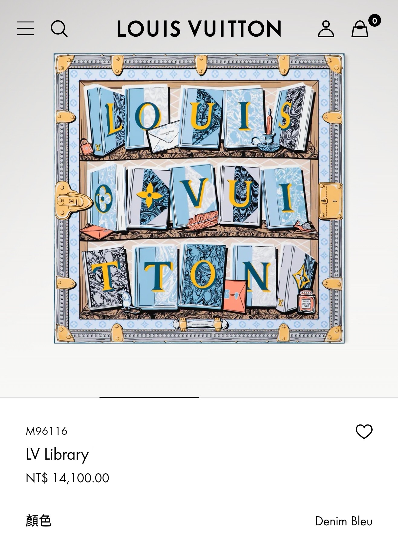 🌼SLV2512
18姆米双面  90x90cm斜纹真丝
LV《Library》