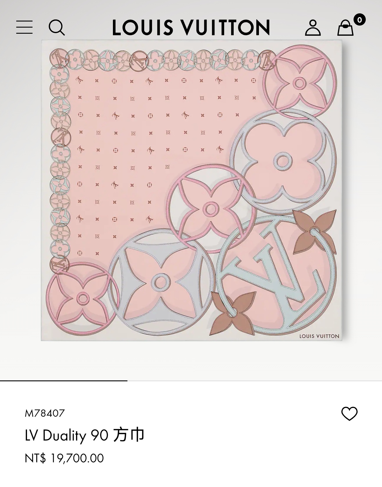 🌼SLV2514
18姆米双面  90x90cm斜纹真丝
LV《Duality》
