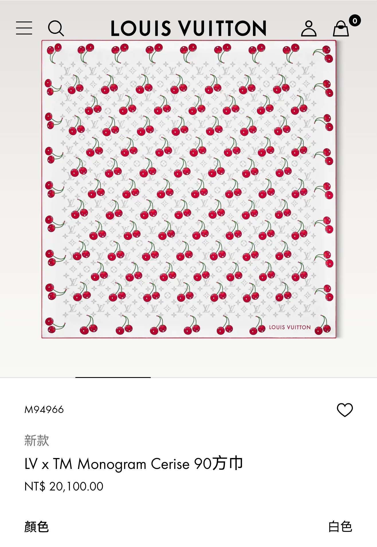 🌼SLV2535
18姆米双面  90x90cm斜纹真丝
LV《LV x TM Monogram Cer