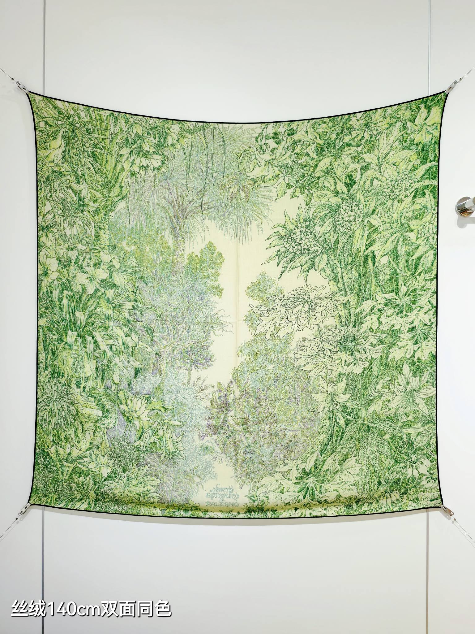 ❄RHMS2549双面同色 140x140cm 70%羊绒30%真丝爱马仕《巴勒莫植物园》