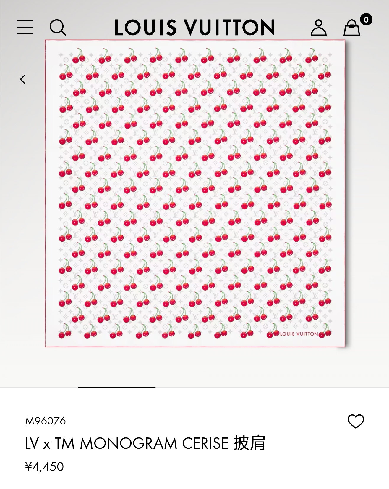 ❄RLV2541双面同色 140x140cm 70%羊绒30%真丝LV x TM《Monogram Ce
