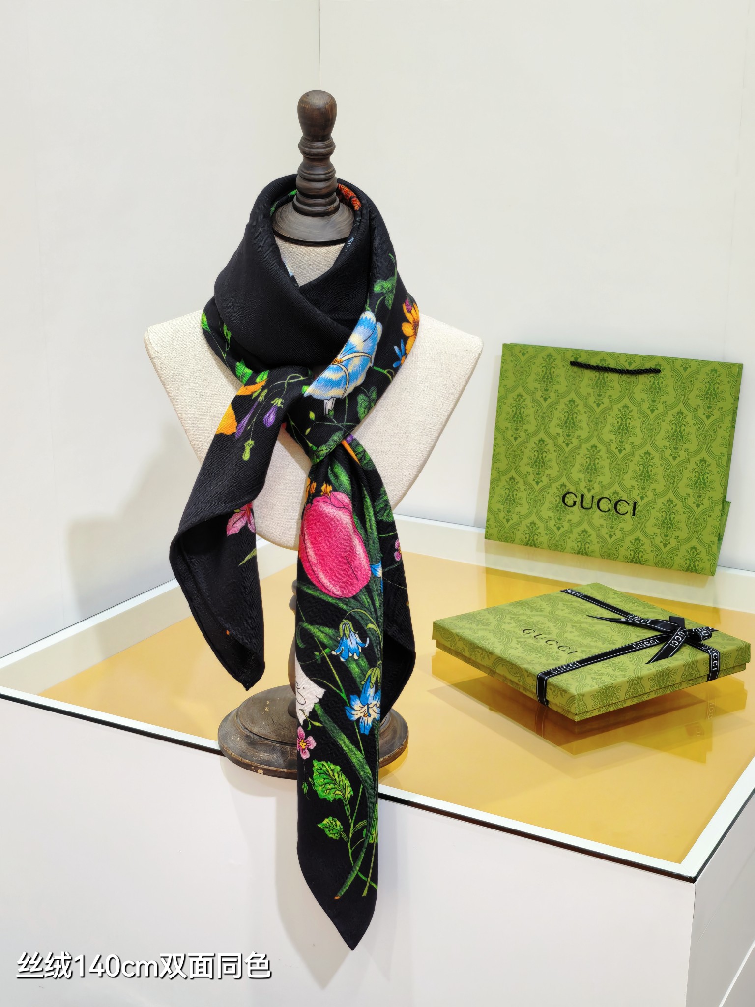 ❄RGC2518双面同色 140x140cm 70%羊绒30%真丝古驰《》