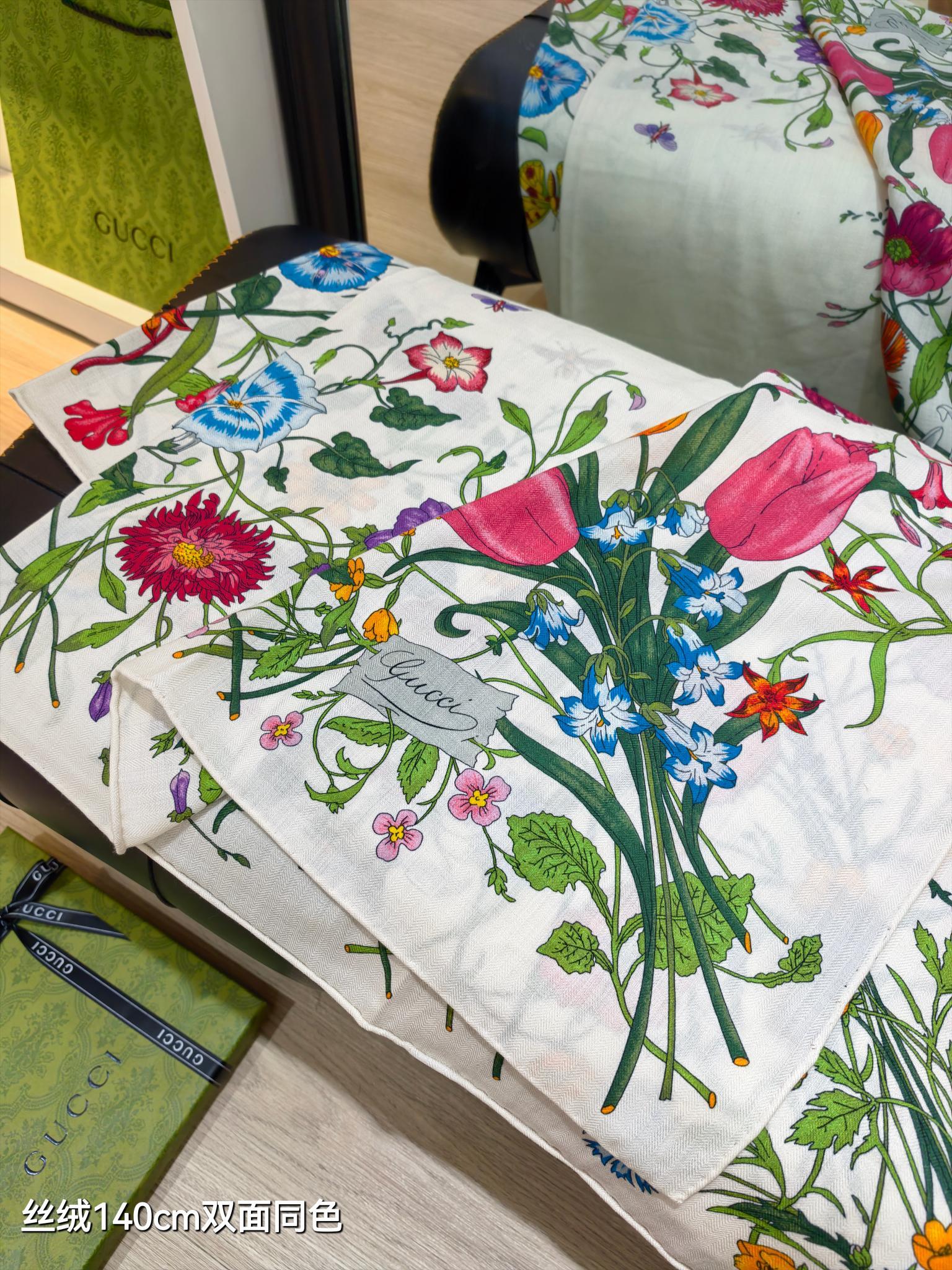 ❄RGC2518双面同色 140x140cm 70%羊绒30%真丝古驰《》