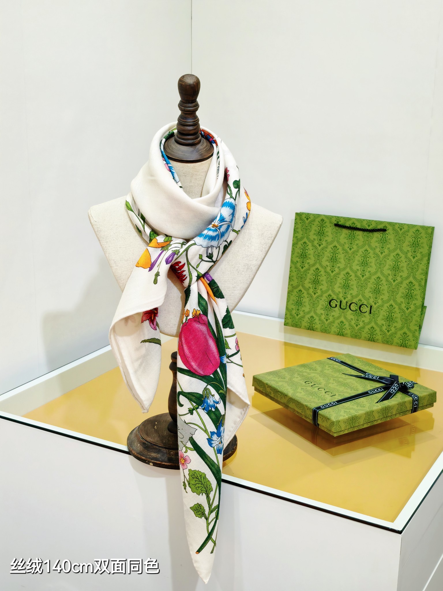 ❄RGC2518双面同色 140x140cm 70%羊绒30%真丝古驰《》