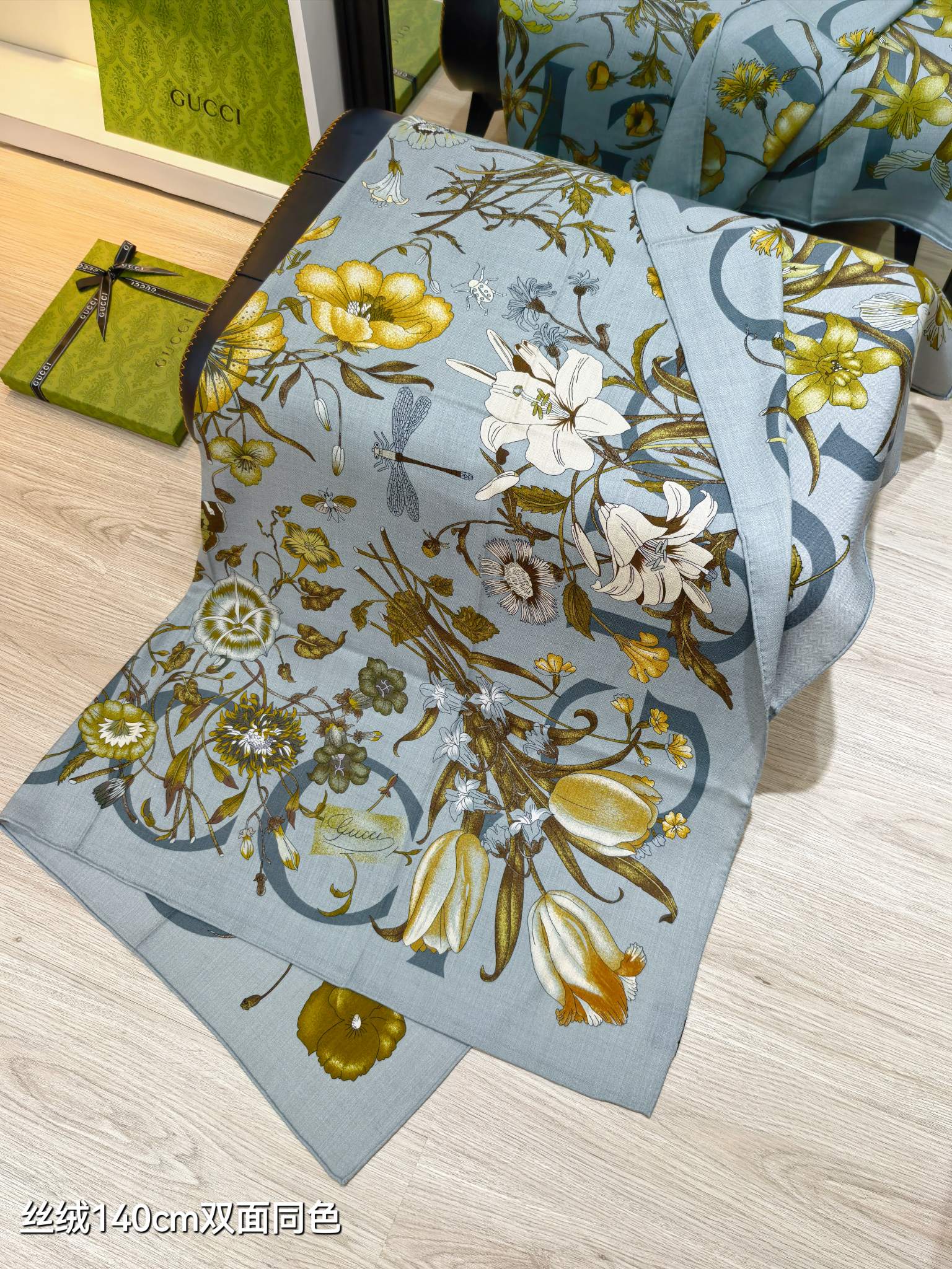 ❄RGC2519双面同色 140x140cm 70%羊绒30%真丝古驰《》