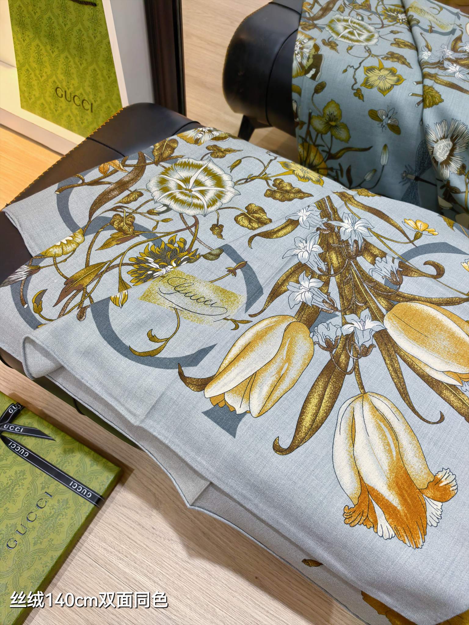 ❄RGC2519双面同色 140x140cm 70%羊绒30%真丝古驰《》