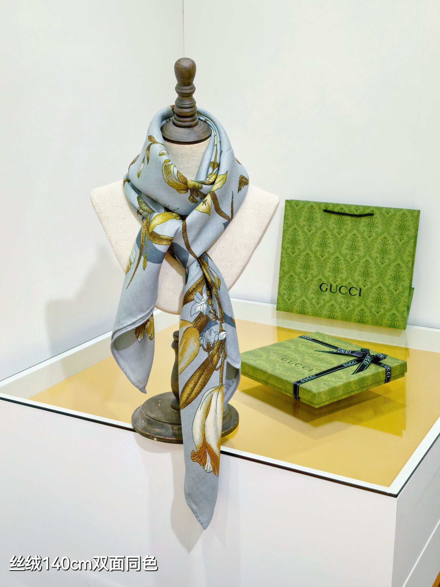 ❄RGC2519双面同色 140x140cm 70%羊绒30%真丝古驰《》