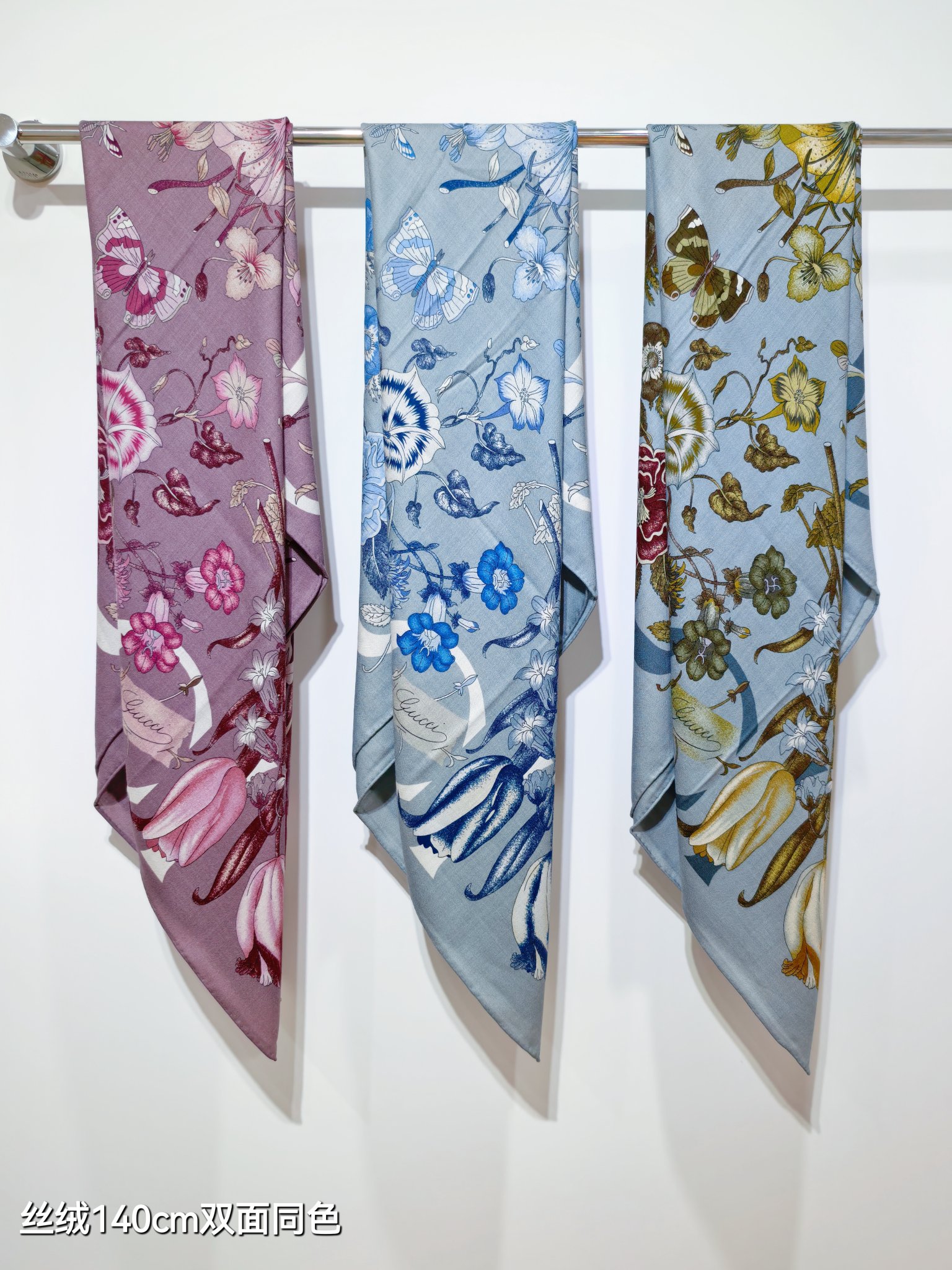 ❄RGC2519双面同色 140x140cm 70%羊绒30%真丝古驰《》