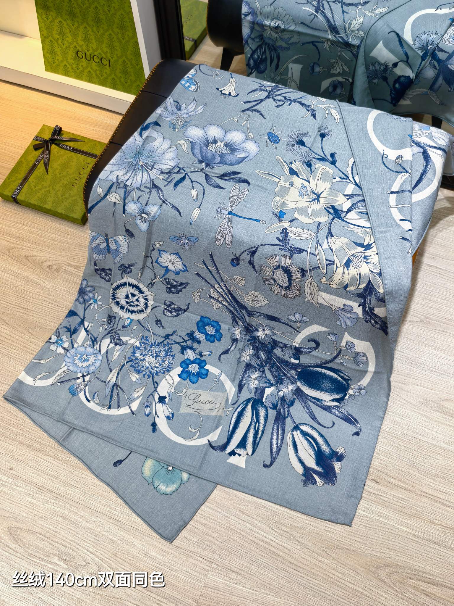 ❄RGC2519双面同色 140x140cm 70%羊绒30%真丝古驰《》