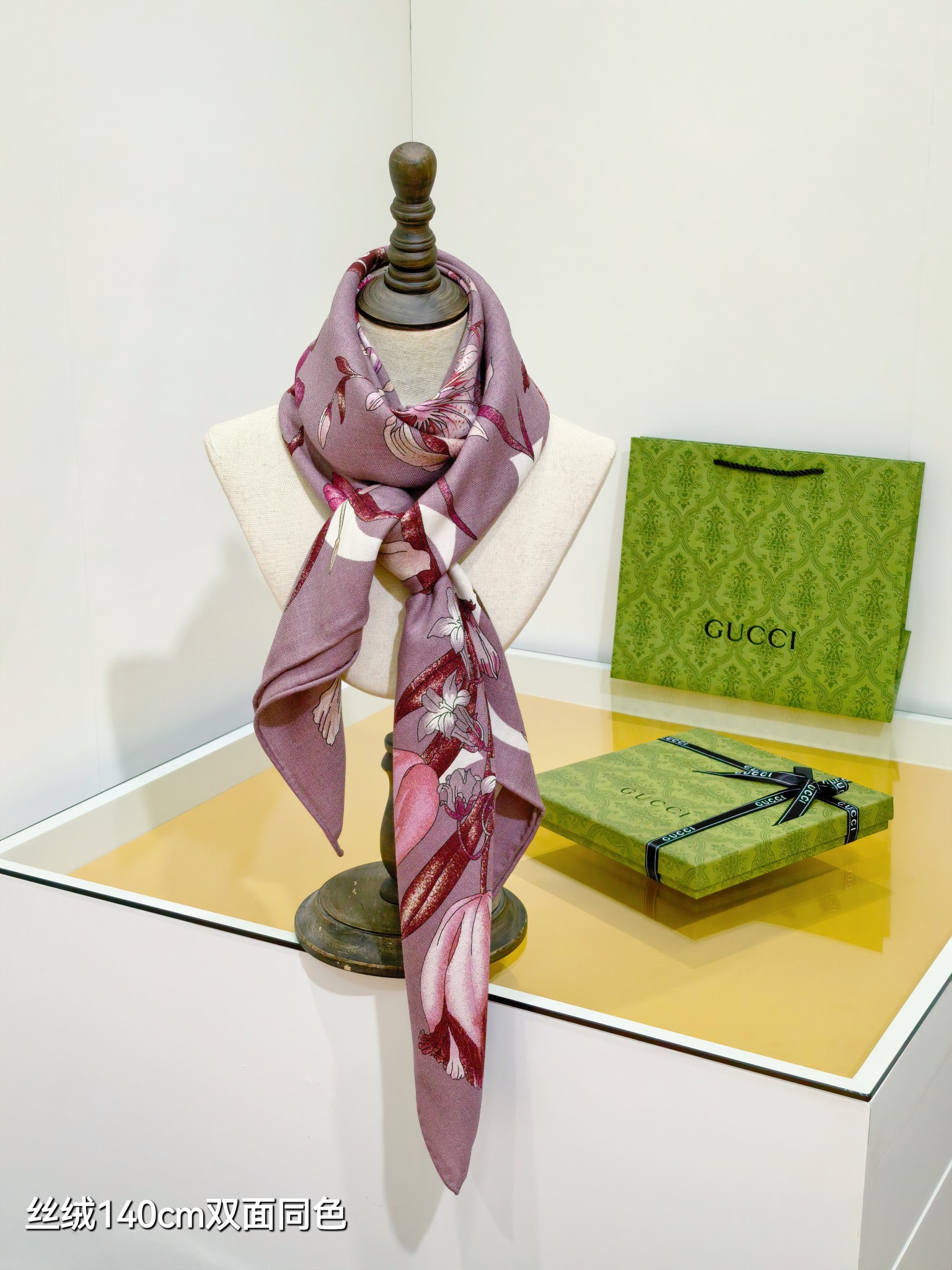 ❄RGC2519双面同色 140x140cm 70%羊绒30%真丝古驰《》