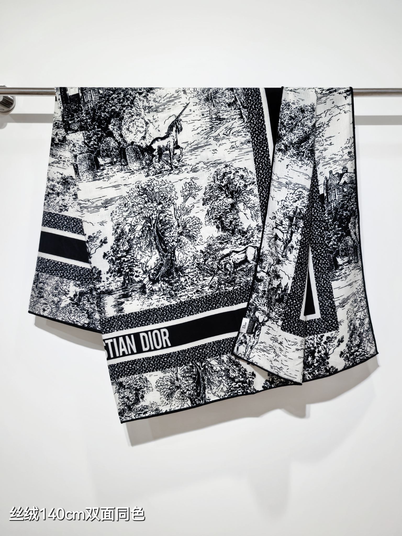 ❄RDO2537双面同色 140x140cm 70%羊绒30%真丝迪奥《》