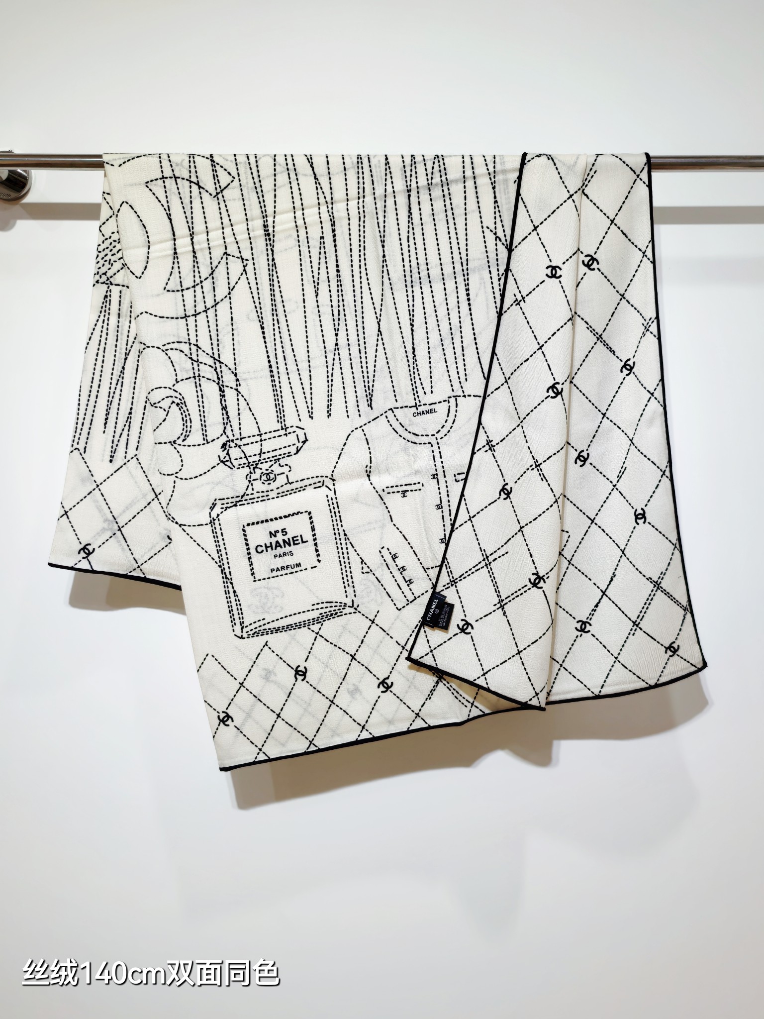 ❄RCC2552双面同色 140x140cm 70%羊绒30%真丝香奈儿《》