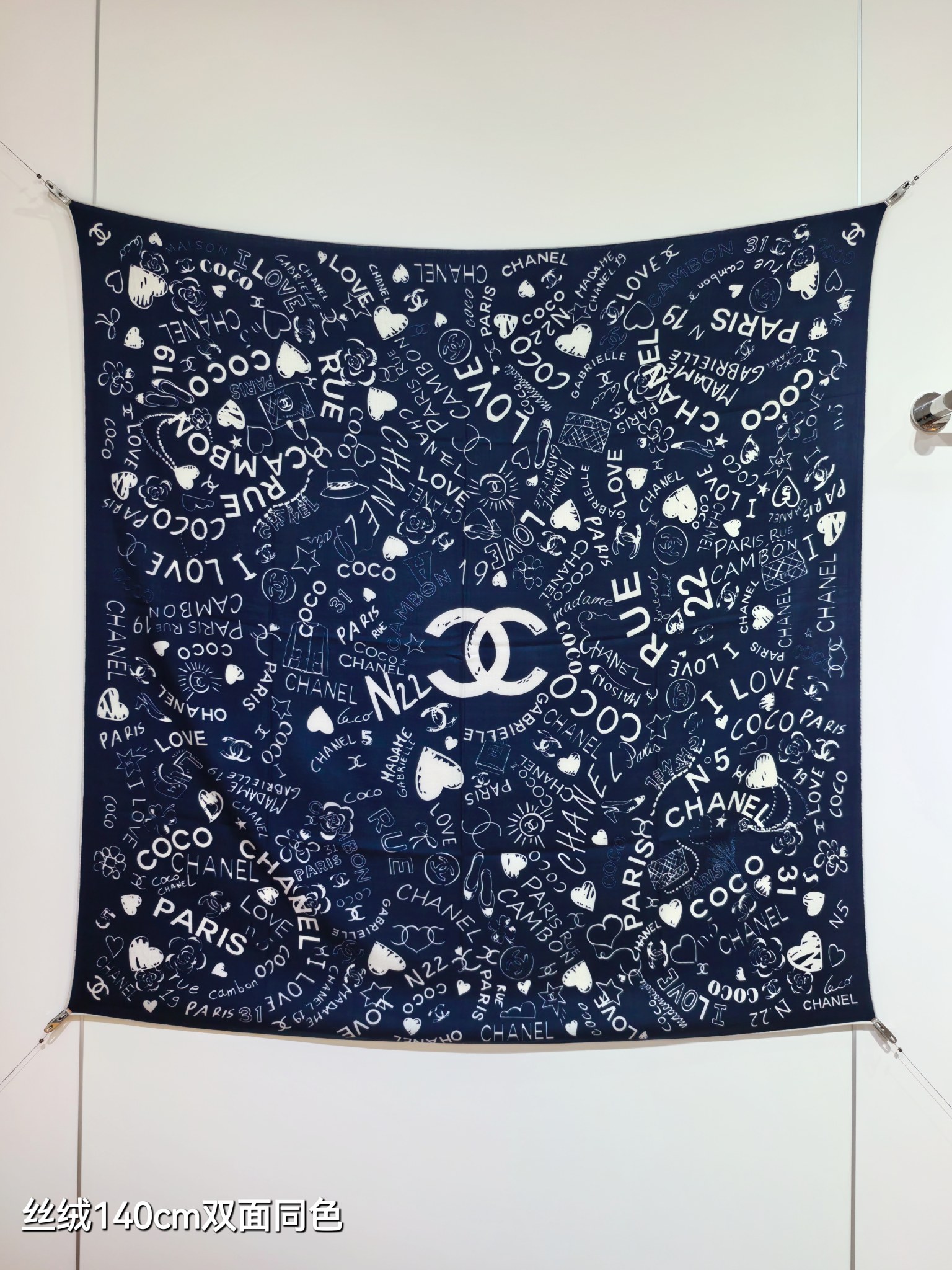 ❄RCC2553双面同色 140x140cm 70%羊绒30%真丝香奈儿《》