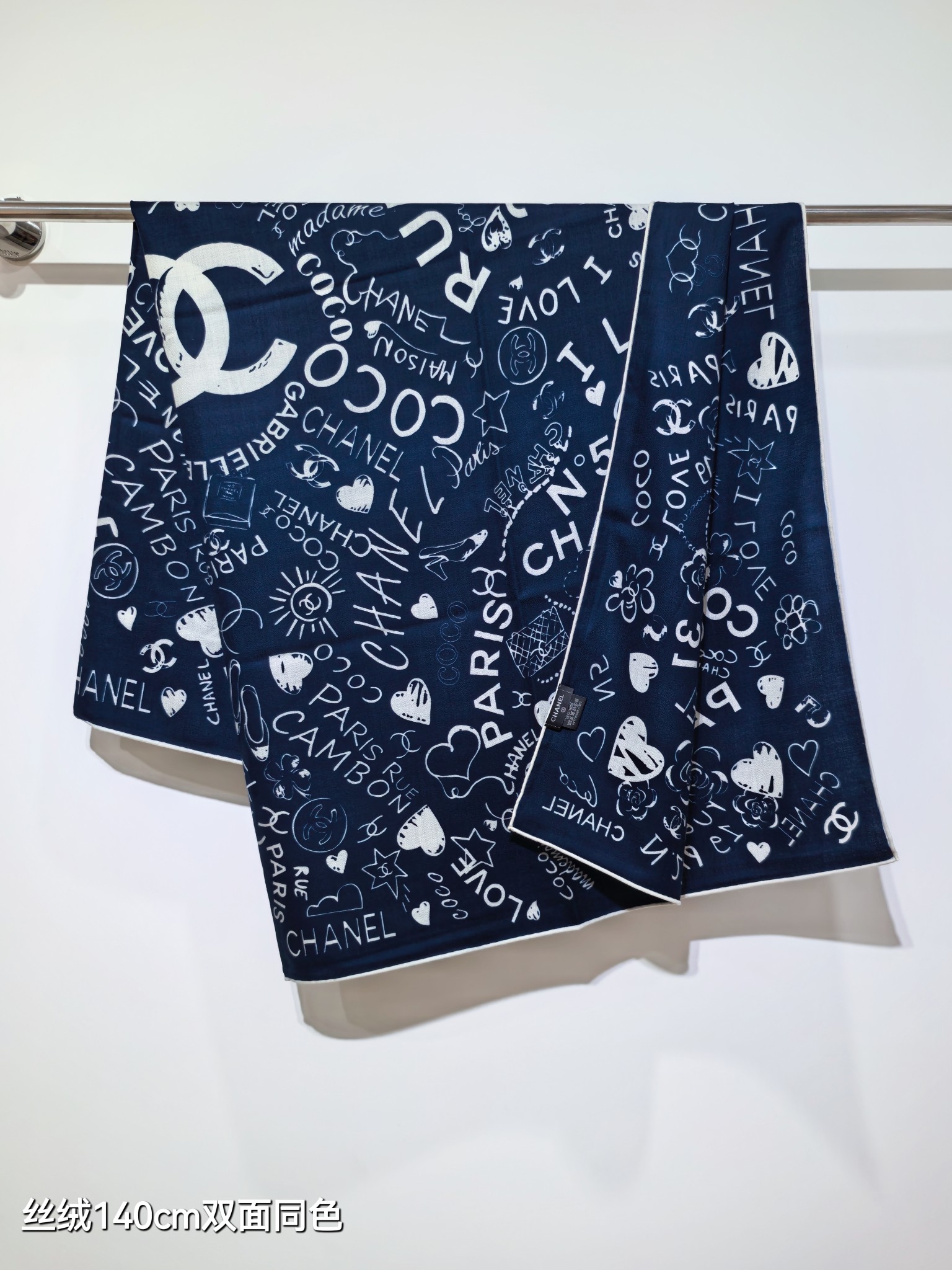 ❄RCC2553双面同色 140x140cm 70%羊绒30%真丝香奈儿《》