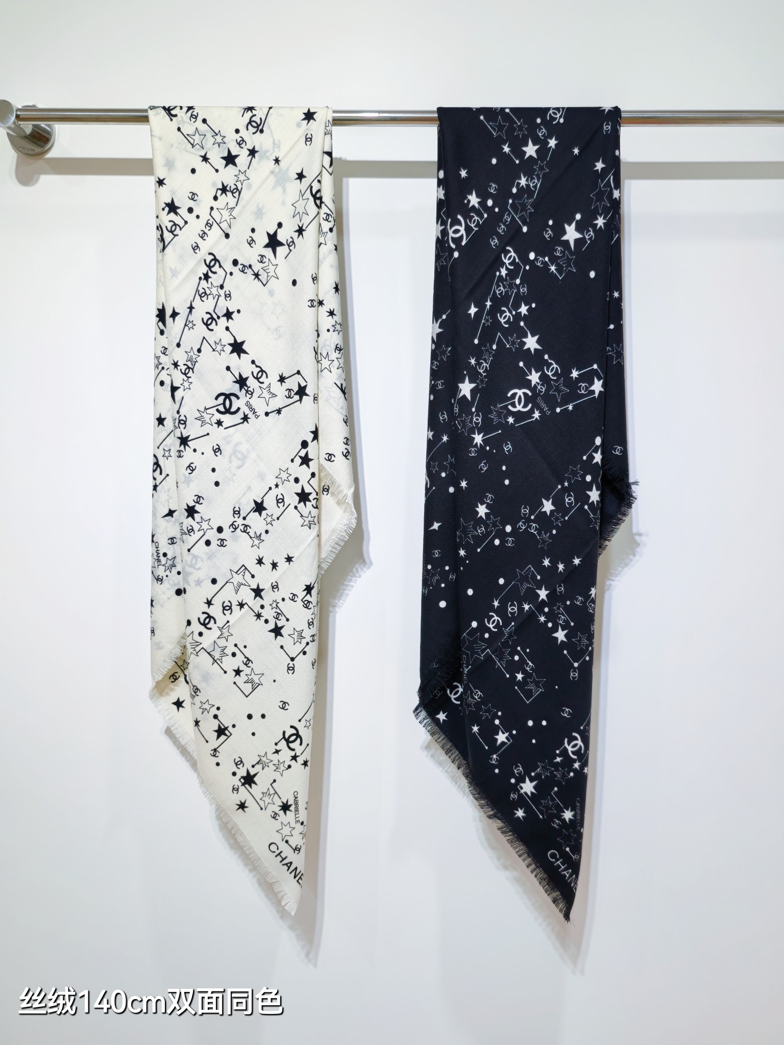 ❄RCC2560双面同色 140x140cm 70%羊绒30%真丝香奈儿《》