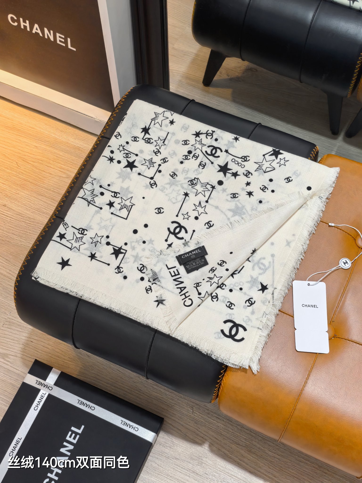 ❄RCC2560双面同色 140x140cm 70%羊绒30%真丝香奈儿《》