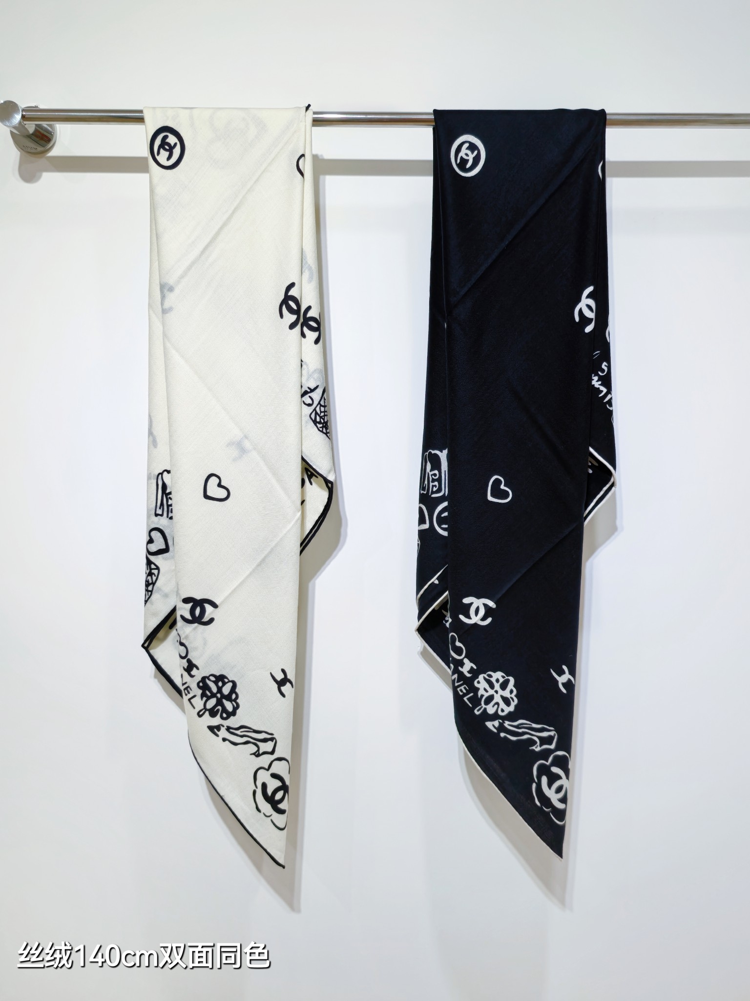 ❄RCC2561双面同色 140x140cm 70%羊绒30%真丝香奈儿《》