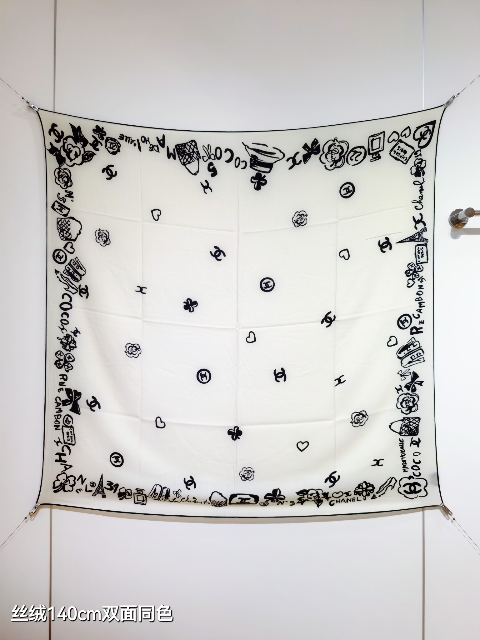 ❄RCC2561双面同色 140x140cm 70%羊绒30%真丝香奈儿《》