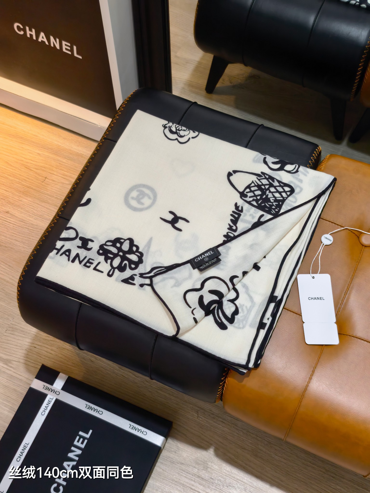 ❄RCC2561双面同色 140x140cm 70%羊绒30%真丝香奈儿《》