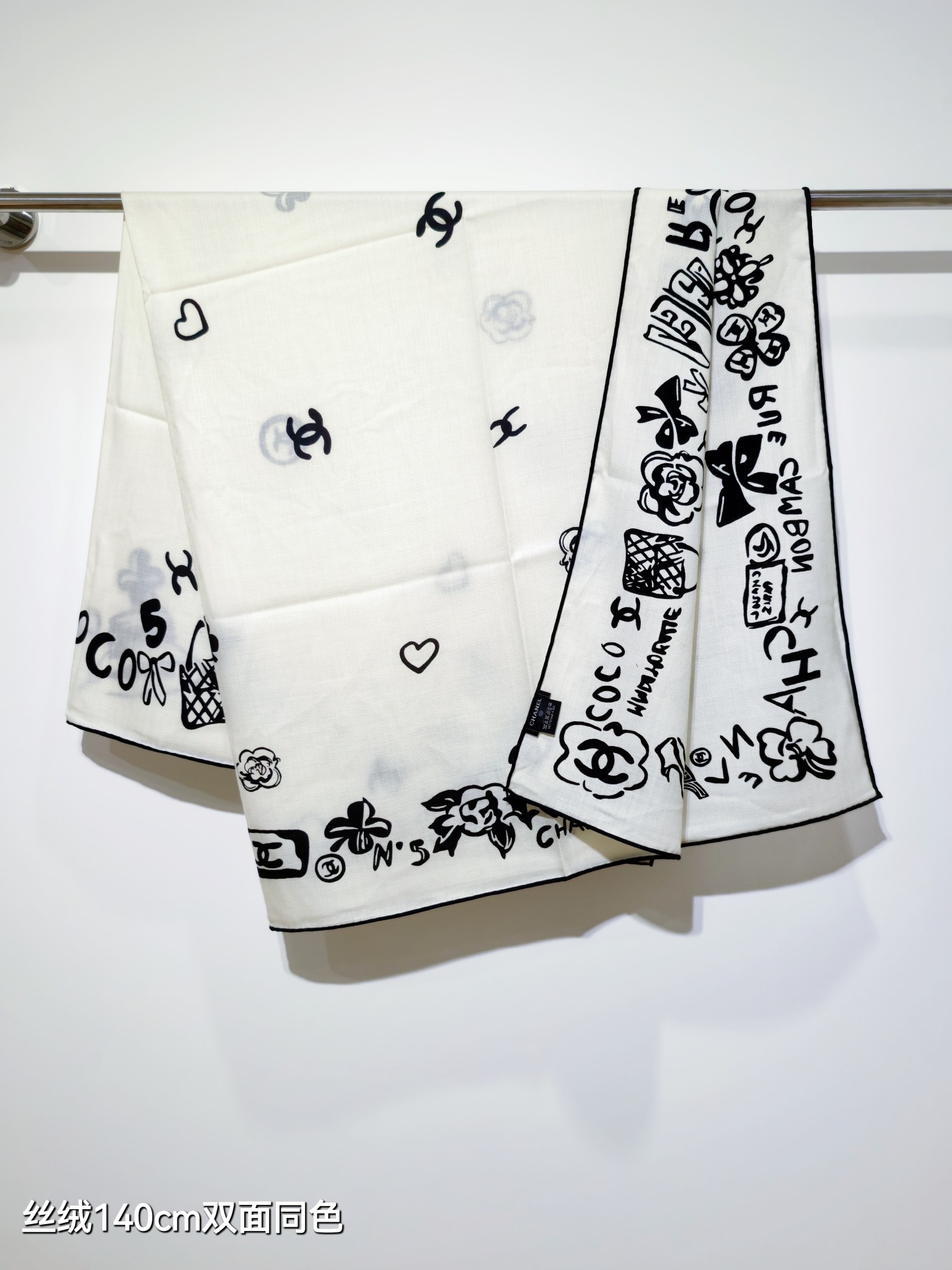 ❄RCC2561双面同色 140x140cm 70%羊绒30%真丝香奈儿《》