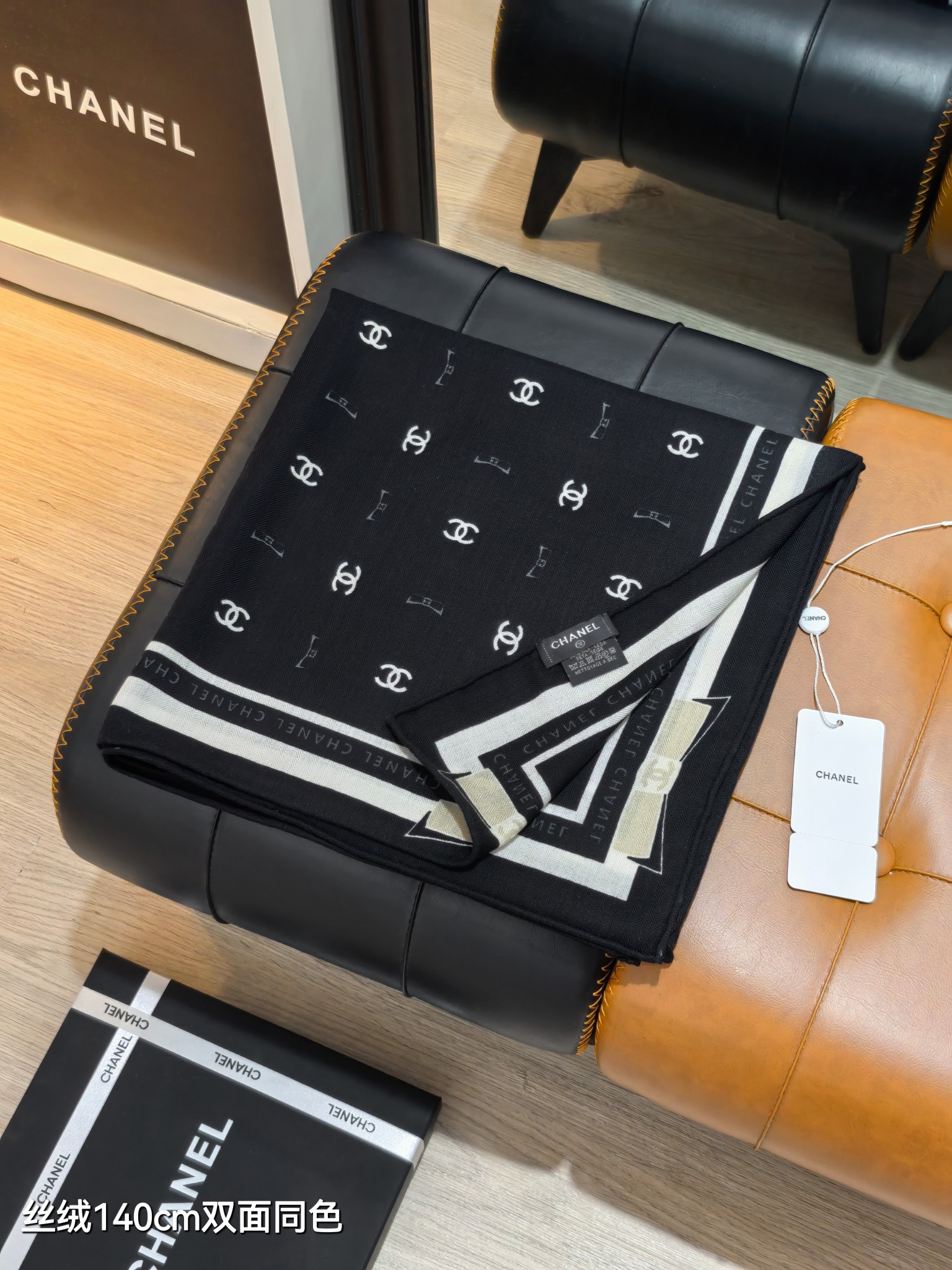 ❄RCC2562双面同色 140x140cm 70%羊绒30%真丝香奈儿《》