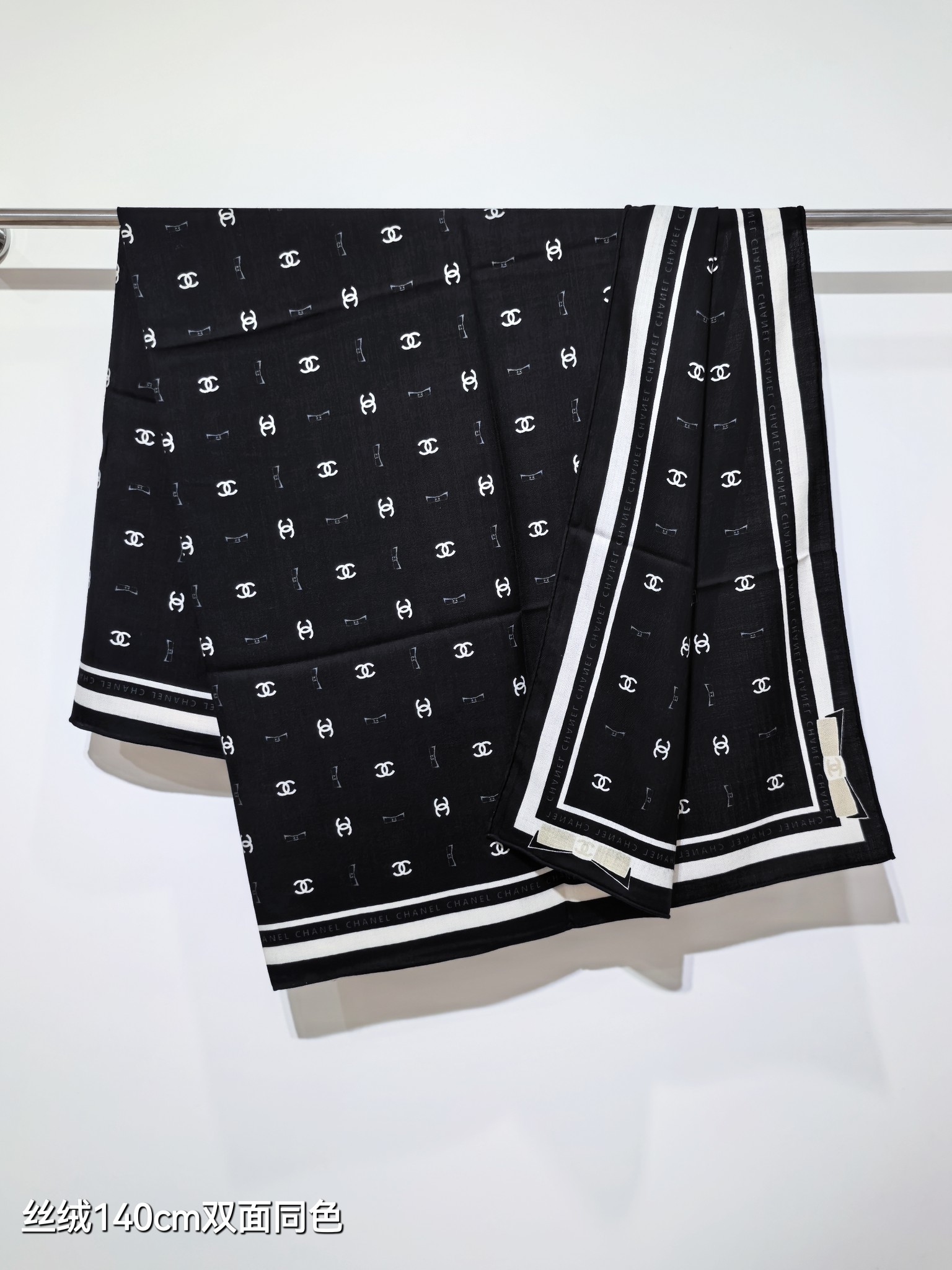 ❄RCC2562双面同色 140x140cm 70%羊绒30%真丝香奈儿《》