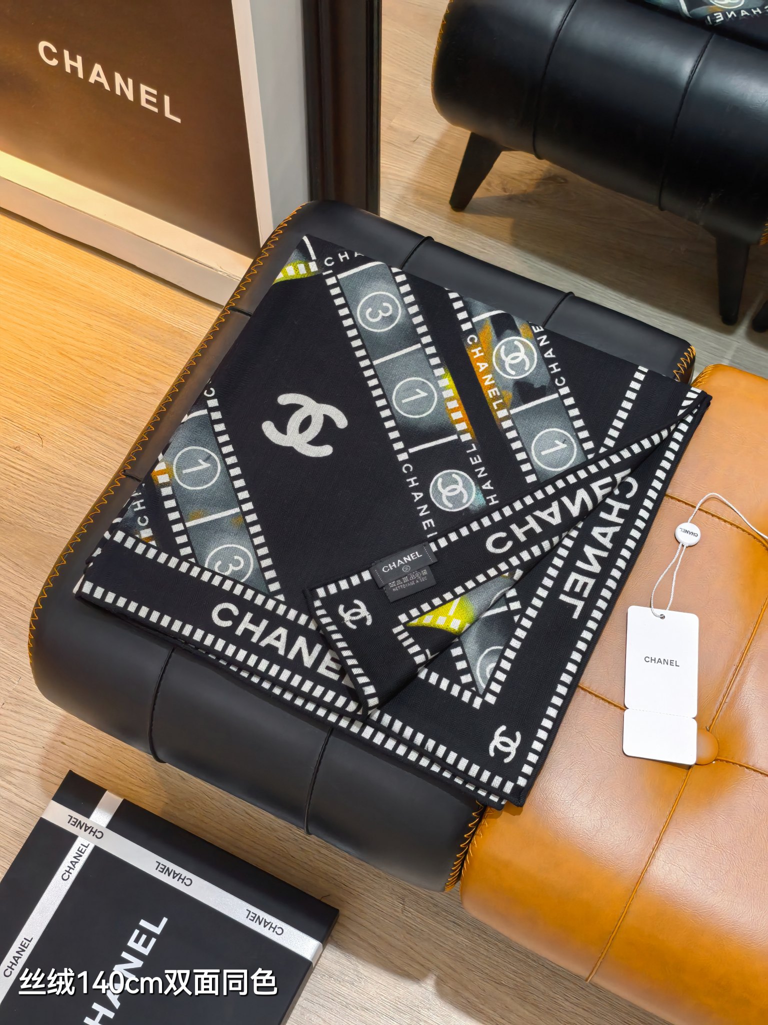 ❄RCC2563双面同色 140x140cm 70%羊绒30%真丝香奈儿《》