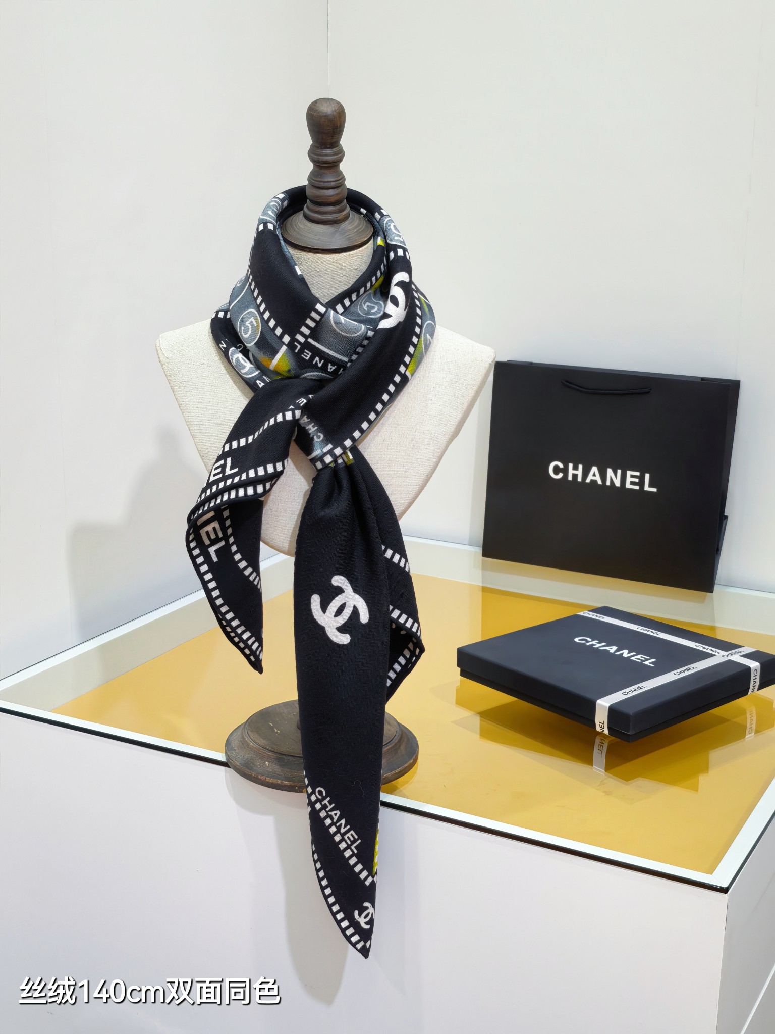 ❄RCC2563双面同色 140x140cm 70%羊绒30%真丝香奈儿《》