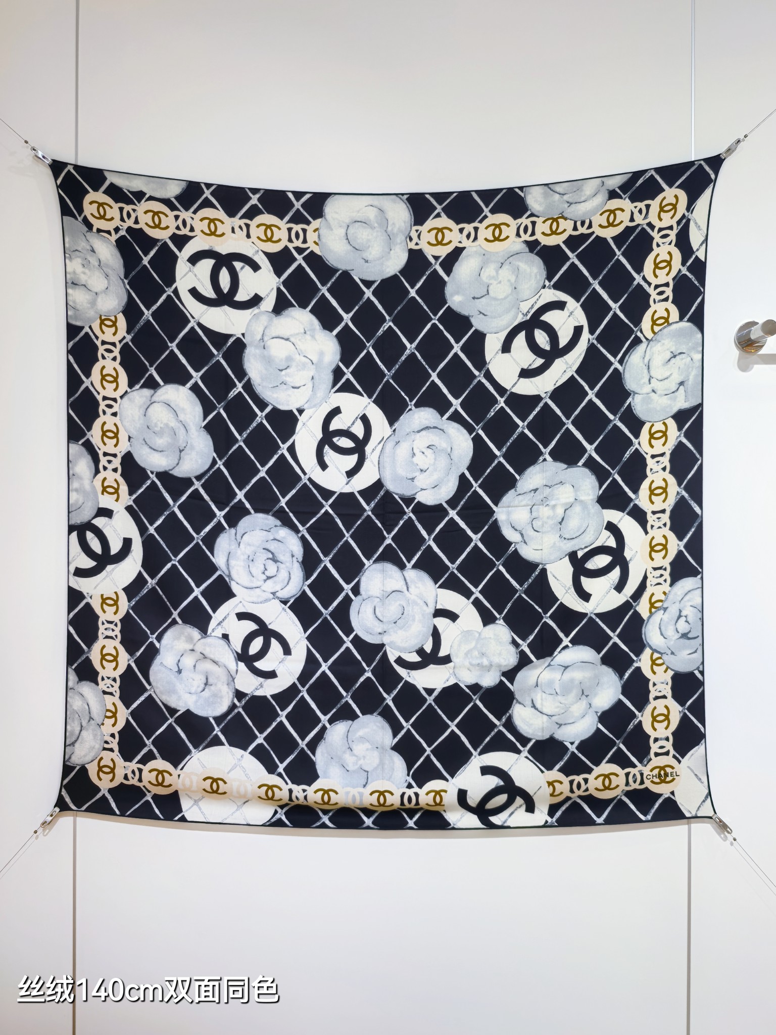 ❄RCC2564双面同色 140x140cm 70%羊绒30%真丝香奈儿《山茶花》