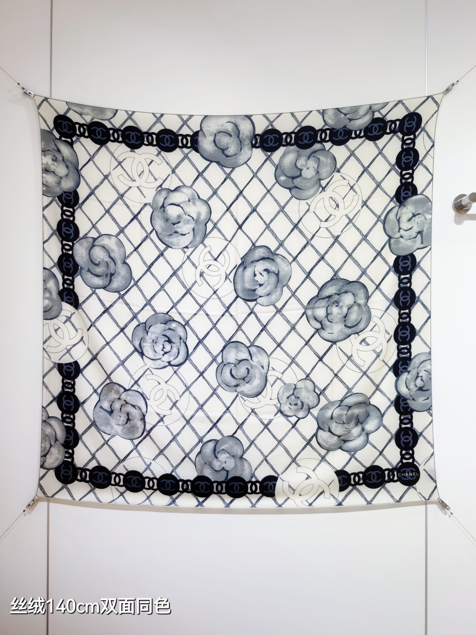 ❄RCC2564双面同色 140x140cm 70%羊绒30%真丝香奈儿《山茶花》