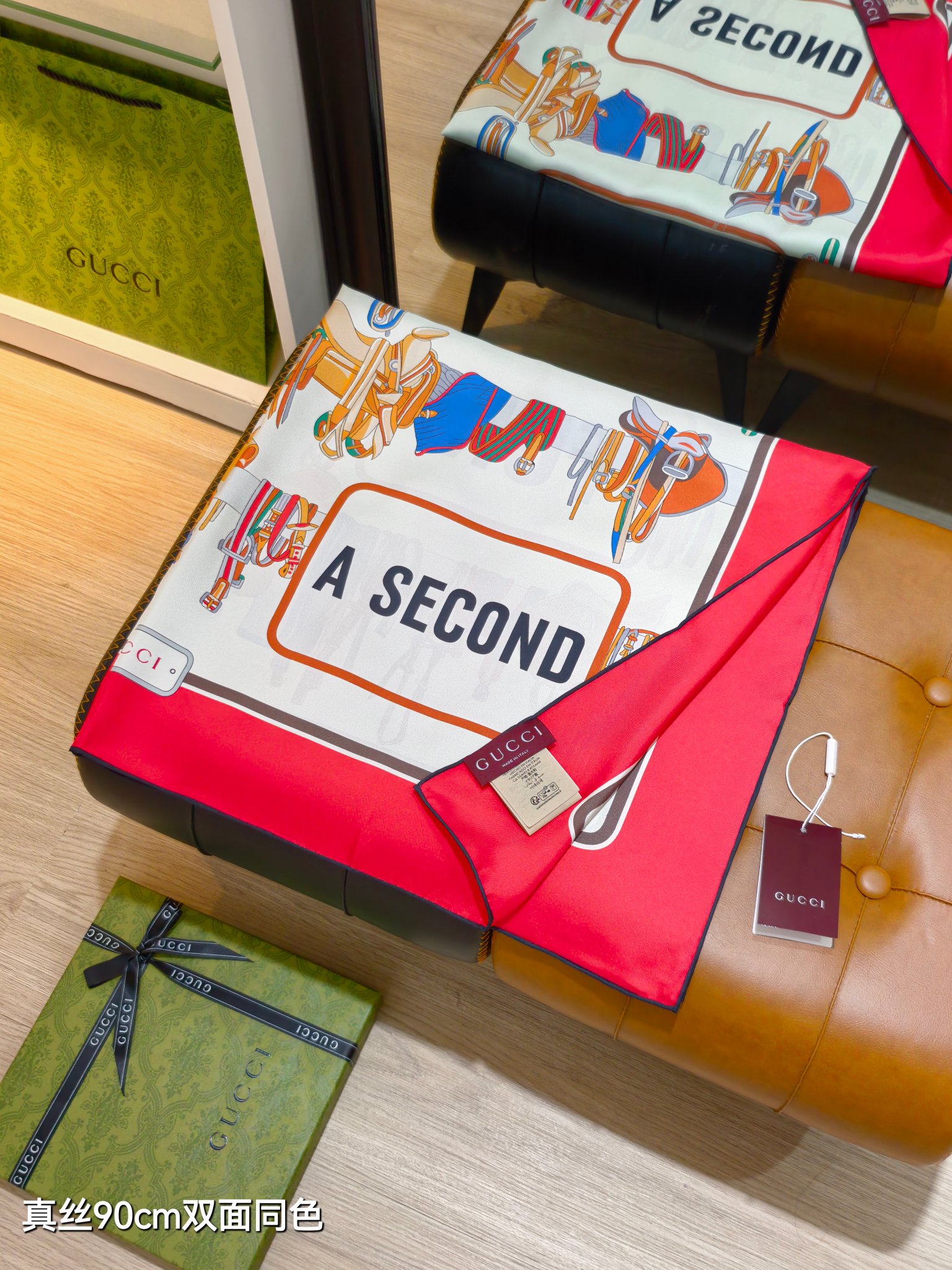 🌼SGC252018姆米双面 90x90cm斜纹真丝古驰《》