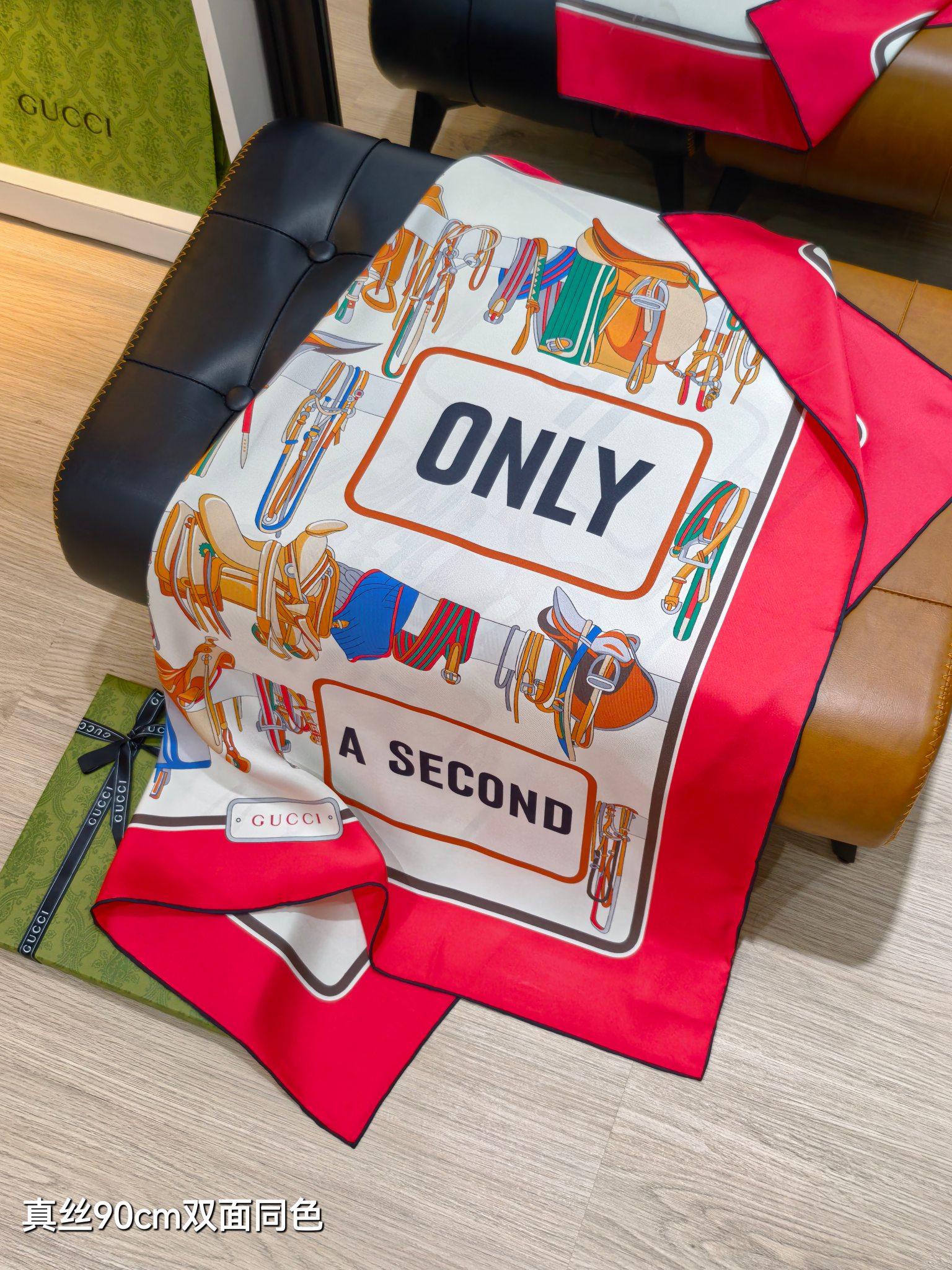 🌼SGC252018姆米双面 90x90cm斜纹真丝古驰《》