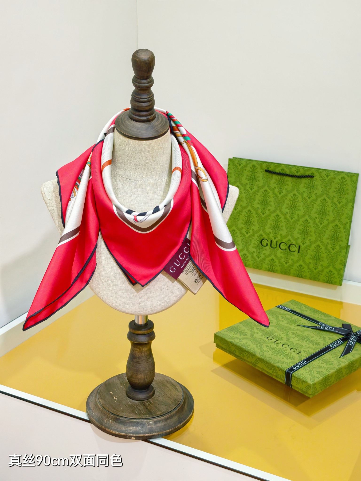 🌼SGC252018姆米双面 90x90cm斜纹真丝古驰《》