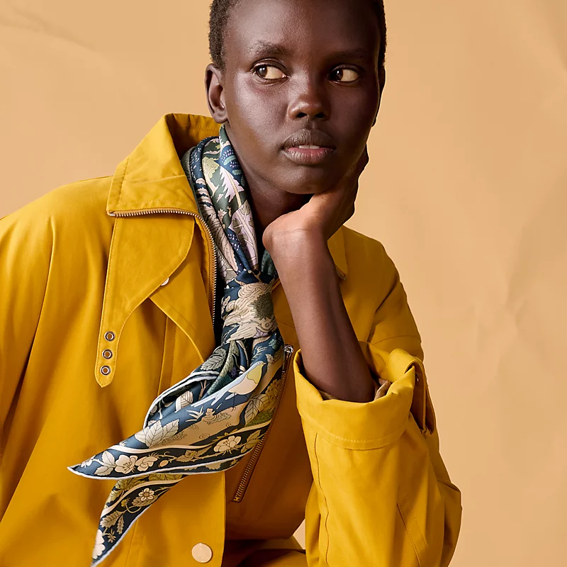 🌼SHMS256918姆米双面 90x90cm斜纹真丝爱马仕《于月神之怀》