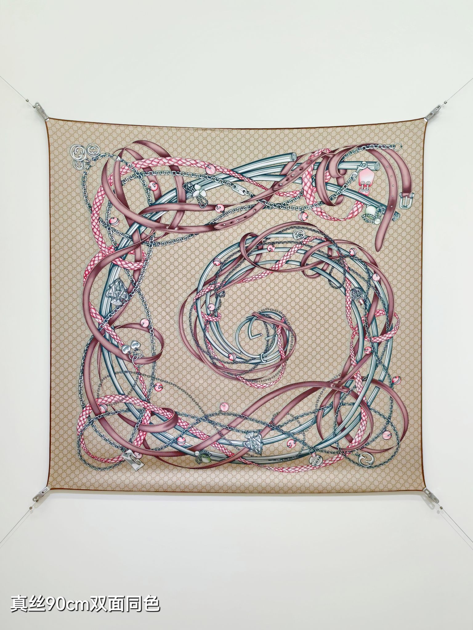 NO:542158,SGC2523 18 Mmi double-sided 90x90cm twill silk Gucci '' high-version scarf, high-version scarf, gucci, real silk19860909SGC2523 18姆米双面 90x90cm斜纹真丝 古驰《》高版本围巾,高版本围巾,gucci,real silk,scarf