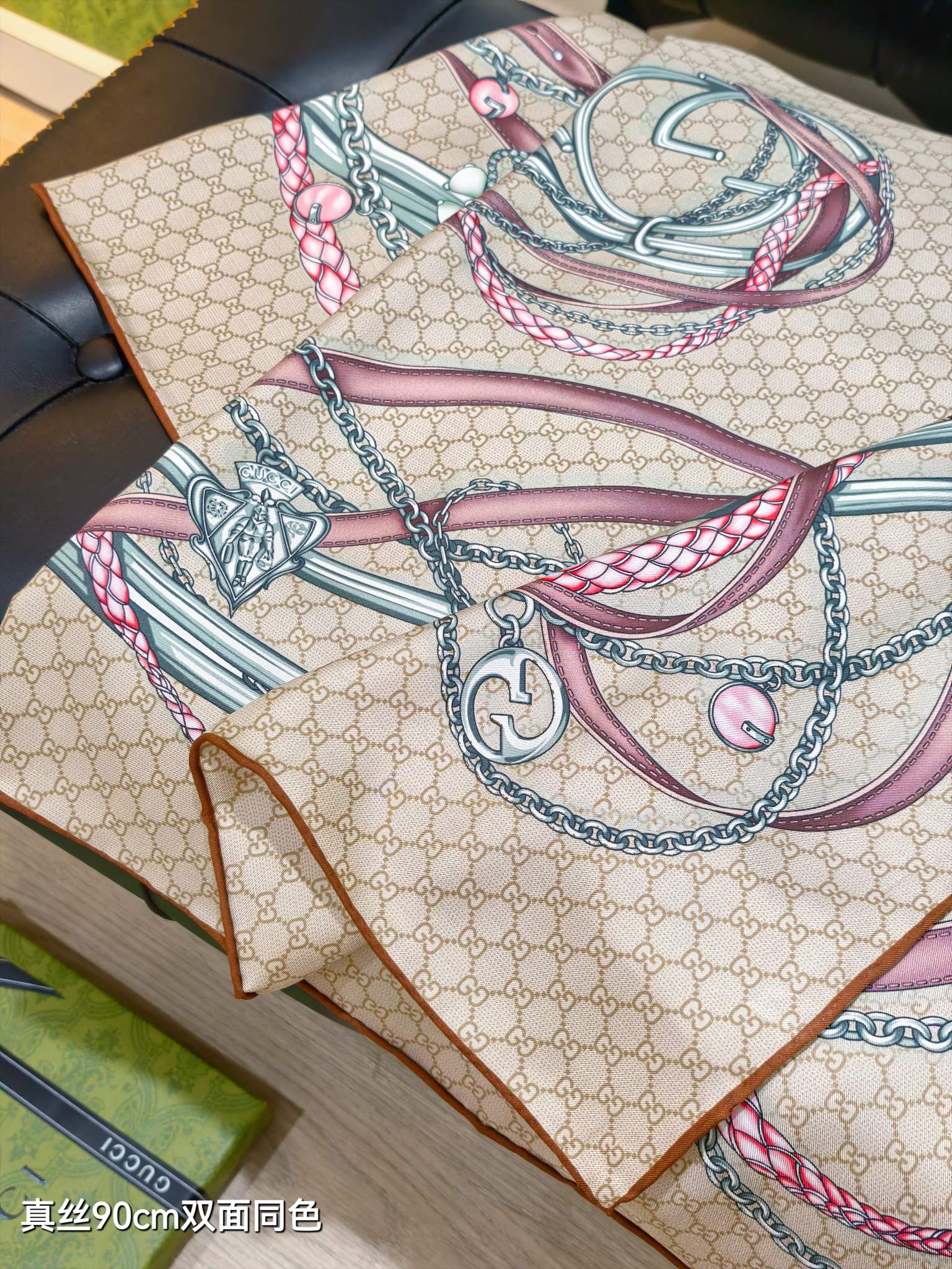 🌼SGC252318姆米双面 90x90cm斜纹真丝古驰《》
