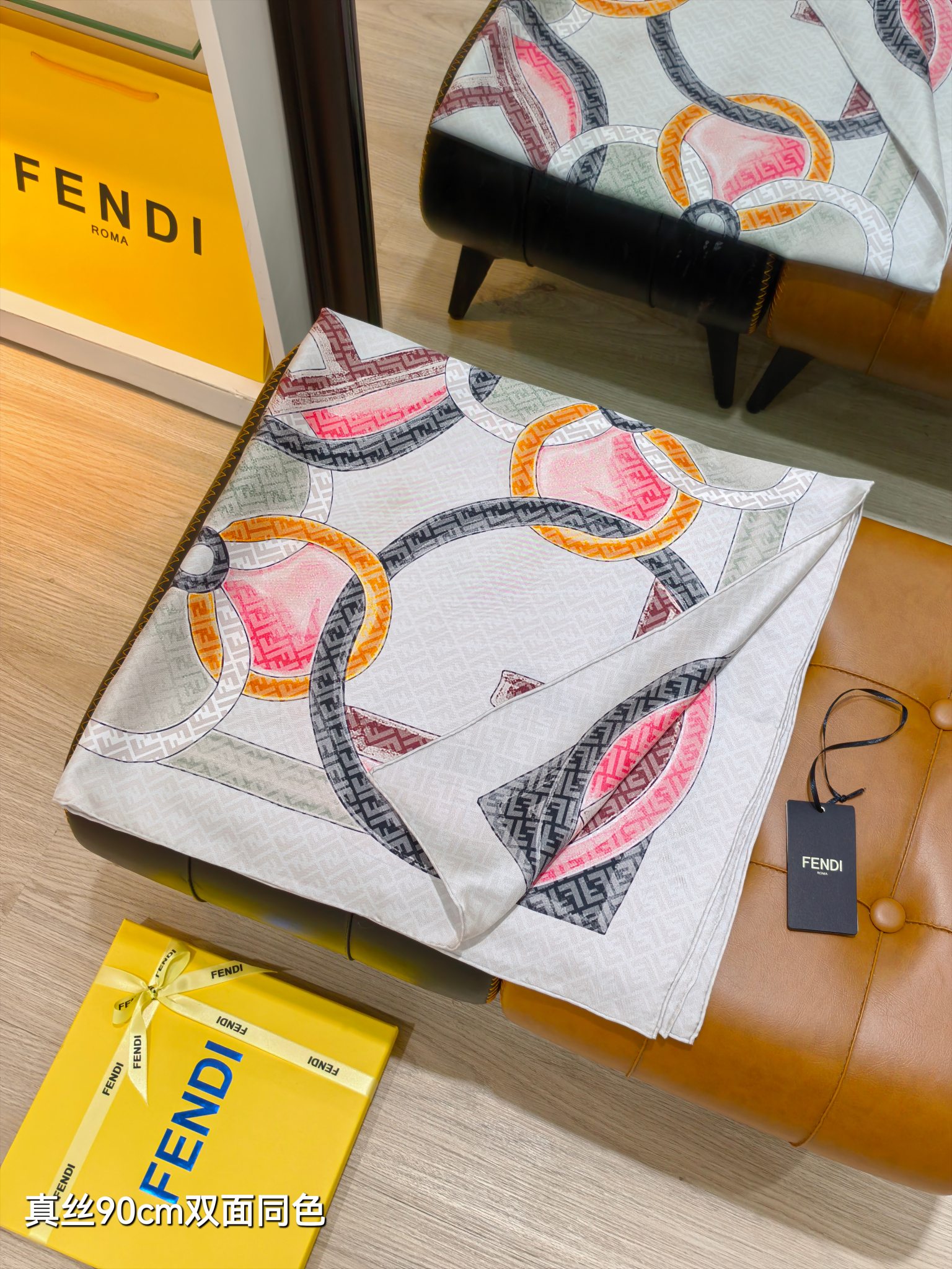 🌼SFD250918姆米双面 90x90cm斜纹真丝芬迪《》