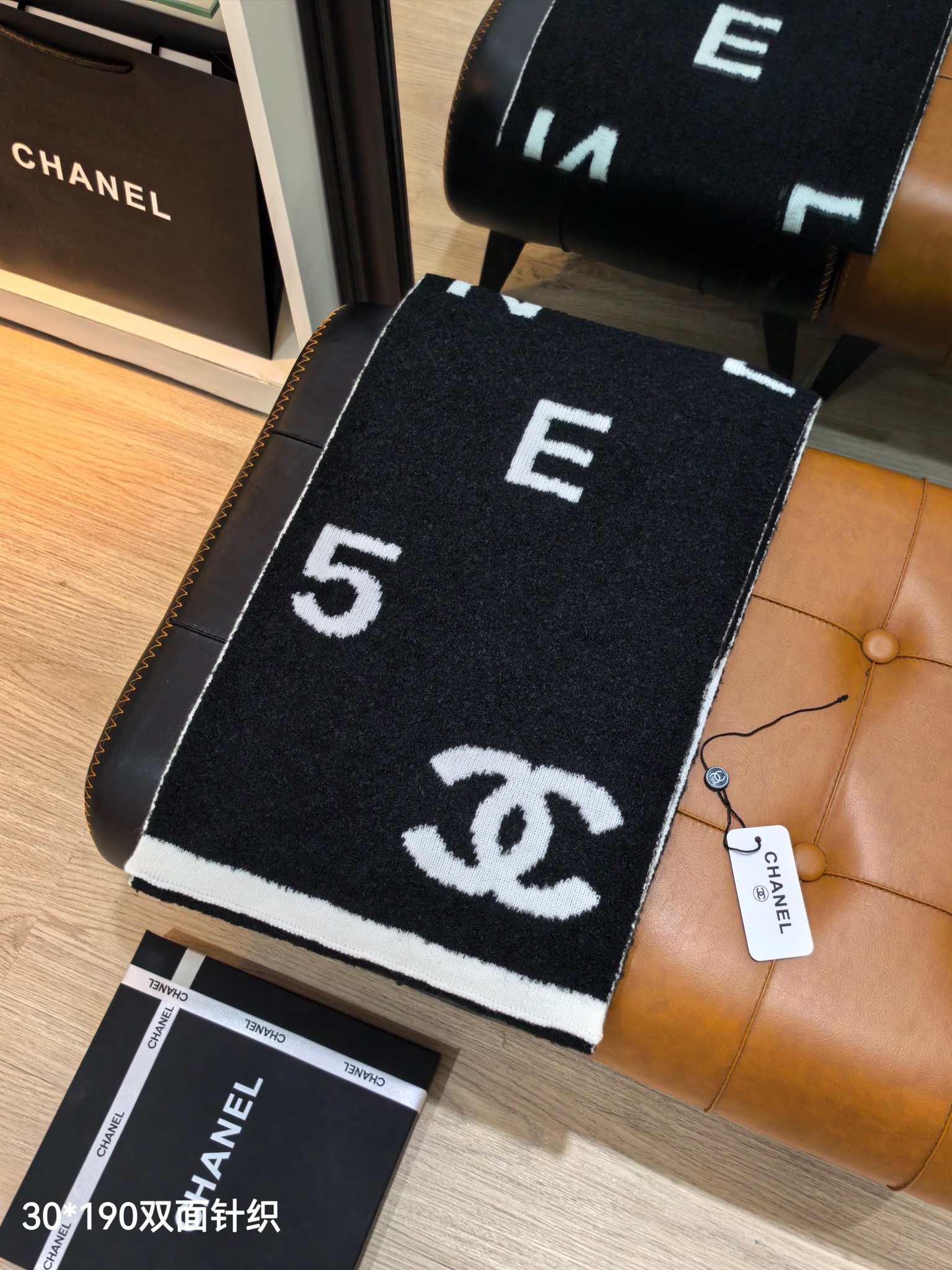 NO:603475,RCC2581 Knitted 30x190cm Chanel '' high version scarf, high version scarf, chanel19860909RCC2581 针织 30x190cm 香奈儿《》高版本围巾,高版本围巾,chanel,scarf