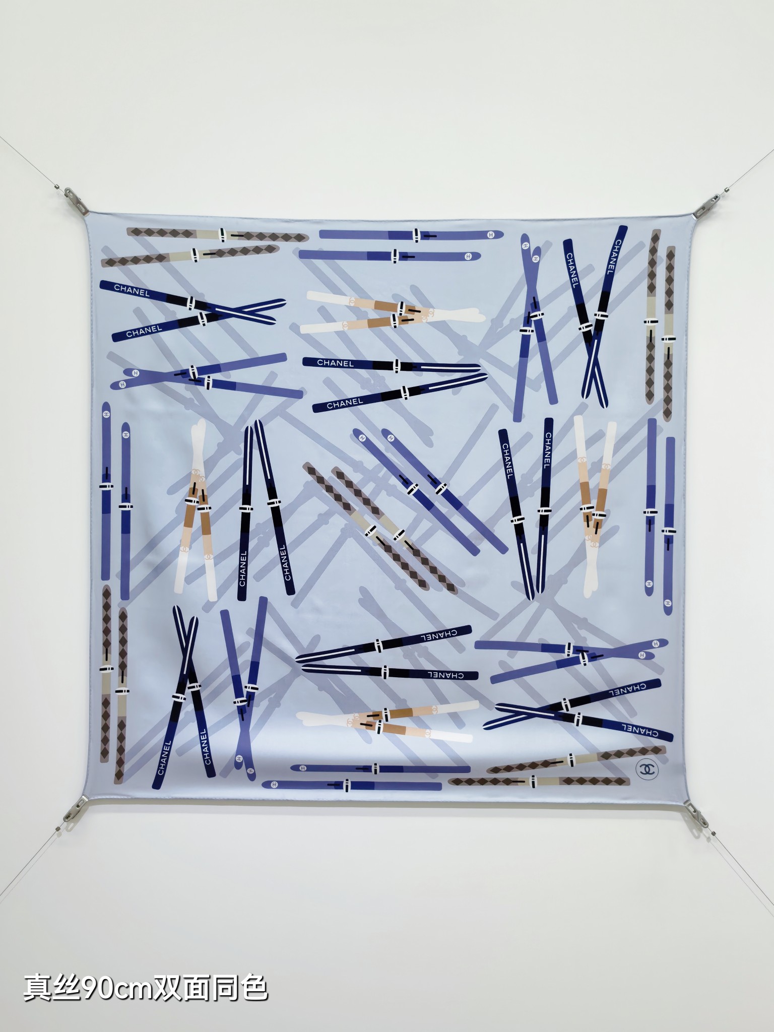 NO:586932,SCC2584 18mm double-sided 90x90cm twill silk Chanel '' high version scarf, high version scarf, chanel, real silk19860909SCC2584 18姆米双面 90x90cm斜纹真丝 香奈儿《》高版本围巾,高版本围巾,chanel,real silk,scarf