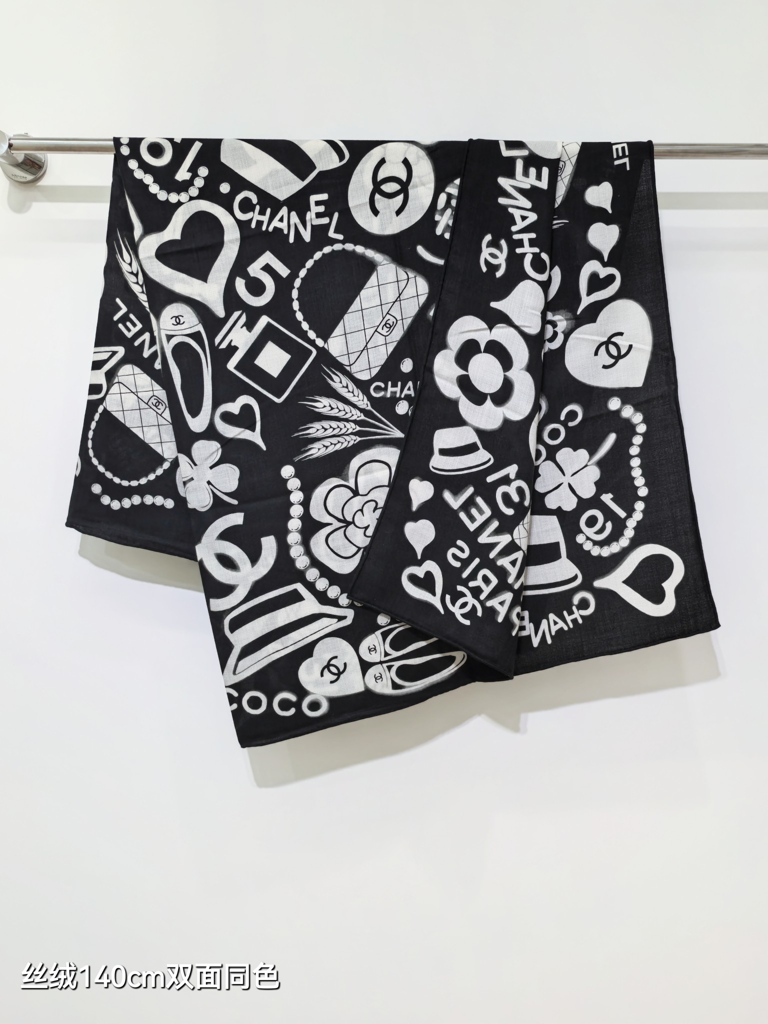 ❄RCC2590双面同色 140x140cm 70%羊绒30%真丝香奈儿《》