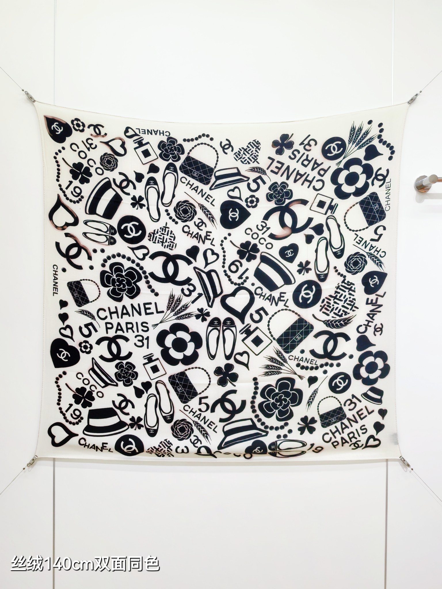 ❄RCC2590双面同色 140x140cm 70%羊绒30%真丝香奈儿《》