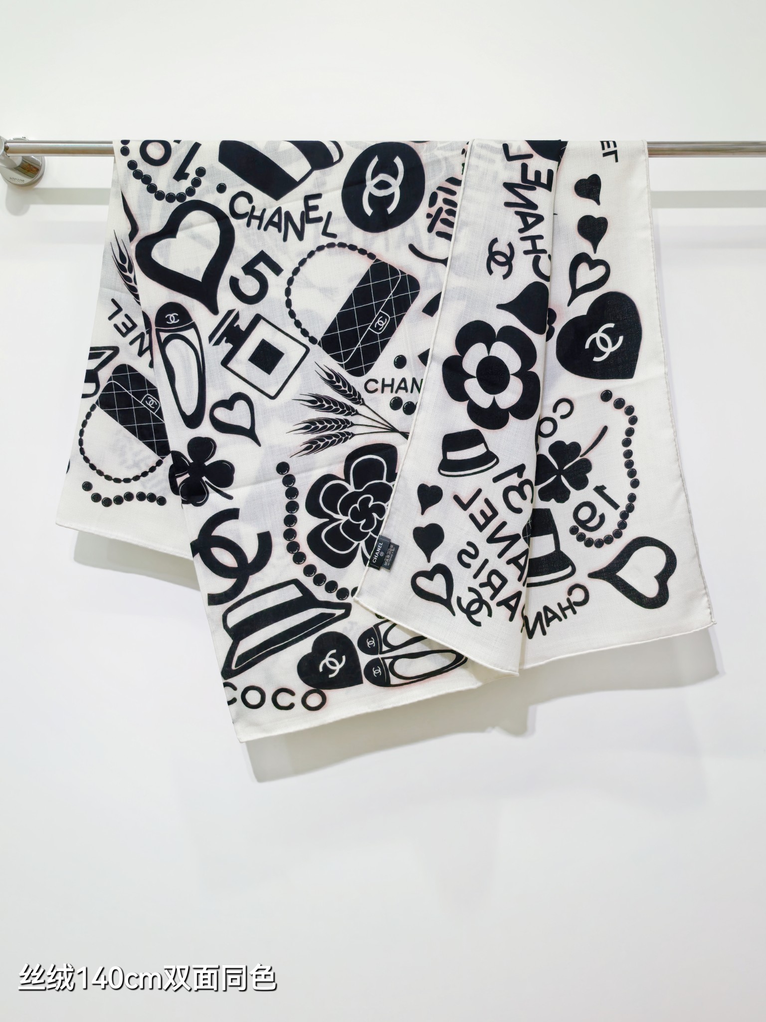 ❄RCC2590双面同色 140x140cm 70%羊绒30%真丝香奈儿《》