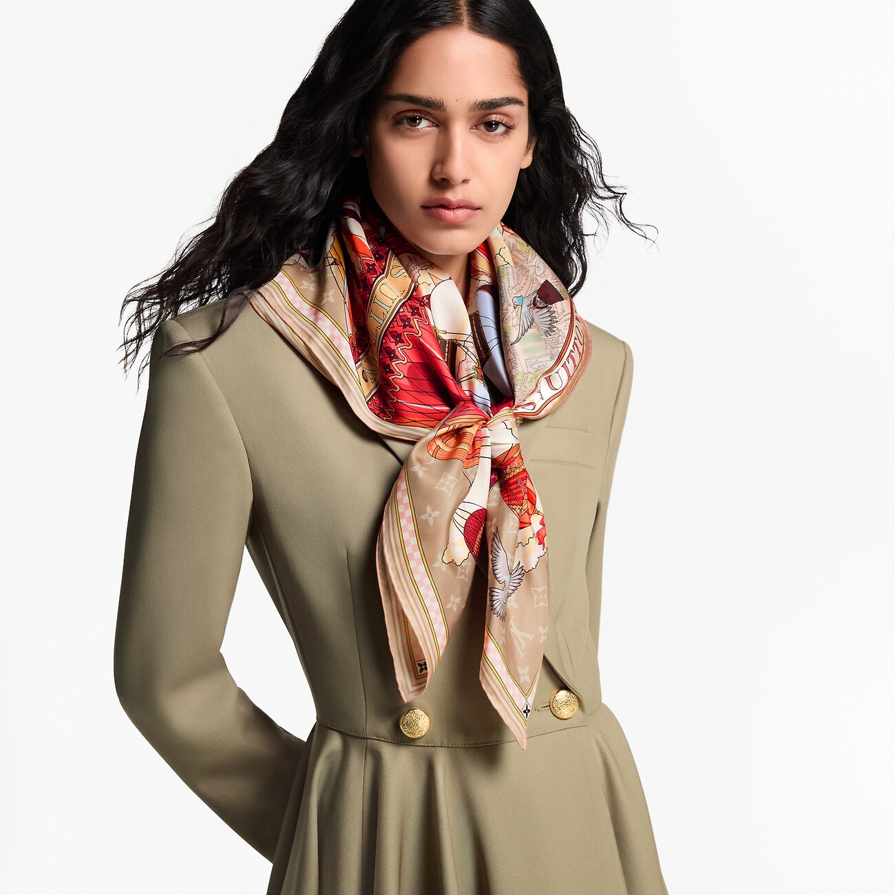 🌼SLV255618姆米双面 90x90cm斜纹真丝LV《》