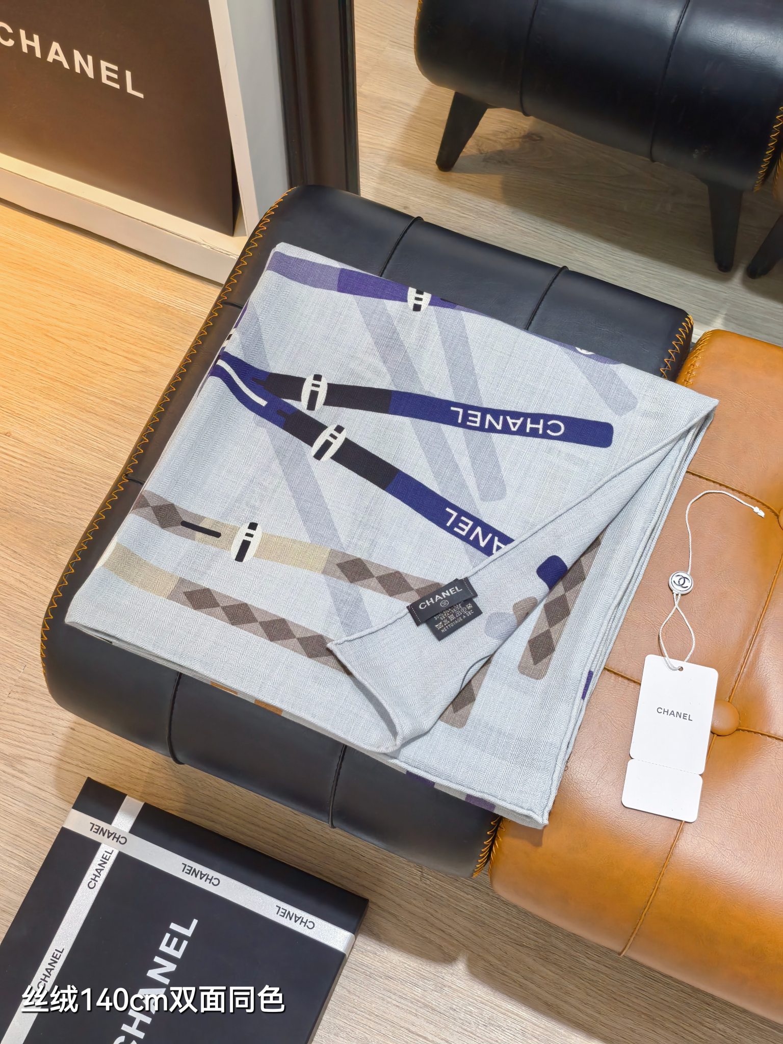 ❄RCC2594双面同色 140x140cm 70%羊绒30%真丝香奈儿《》