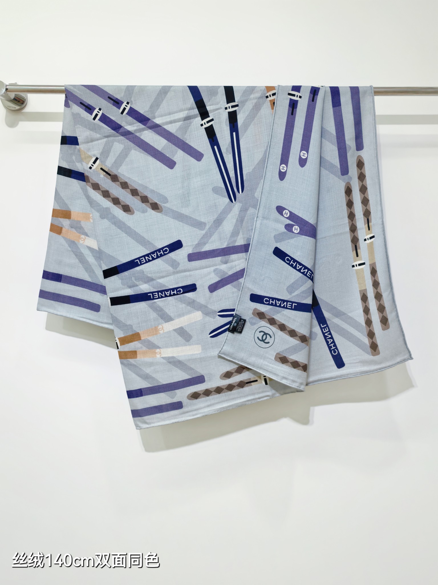 ❄RCC2594双面同色 140x140cm 70%羊绒30%真丝香奈儿《》